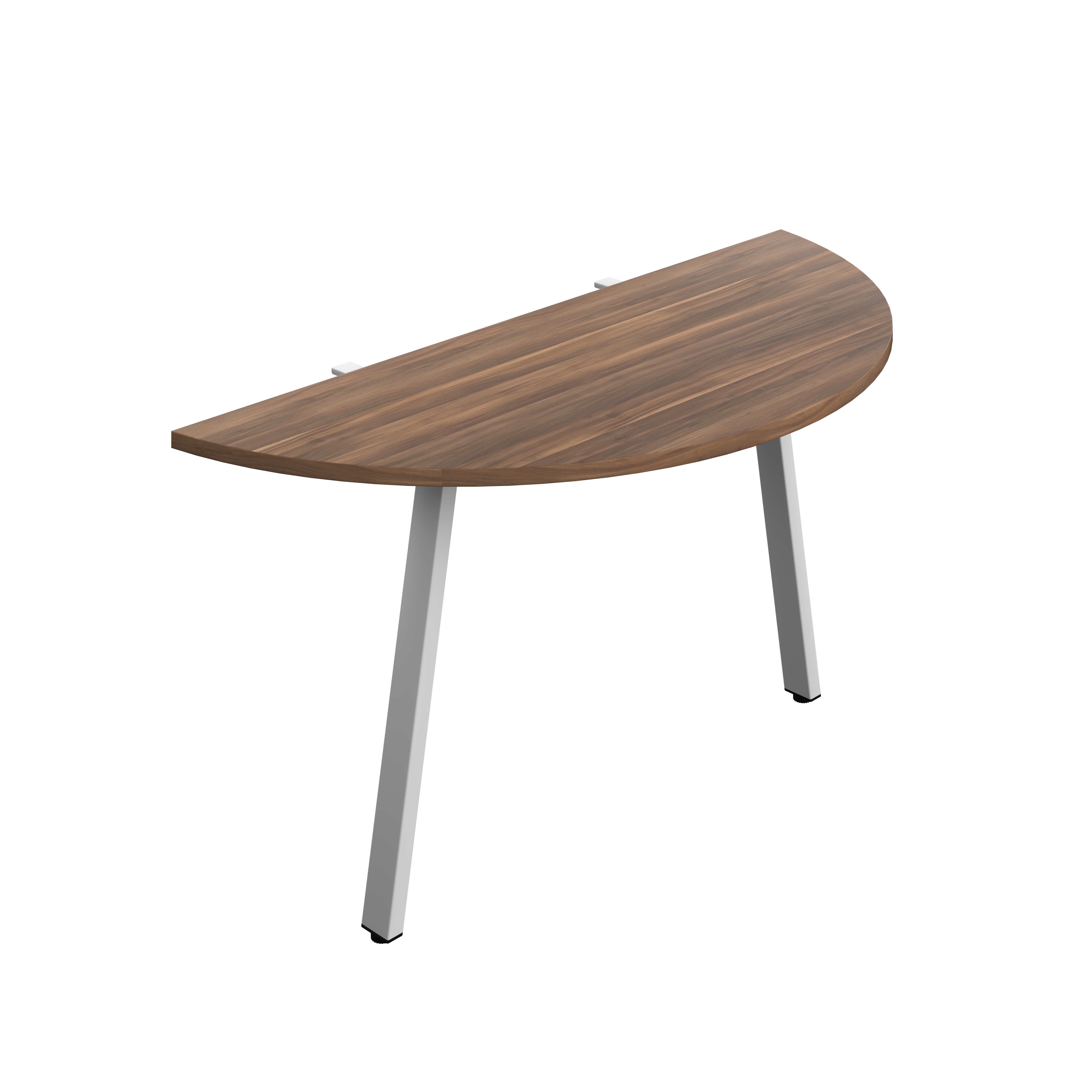 Synergy Screen Depth D-End Single Person Bench : A-Frame Leg : 1400 | 600 | Dark Walnut/Silver