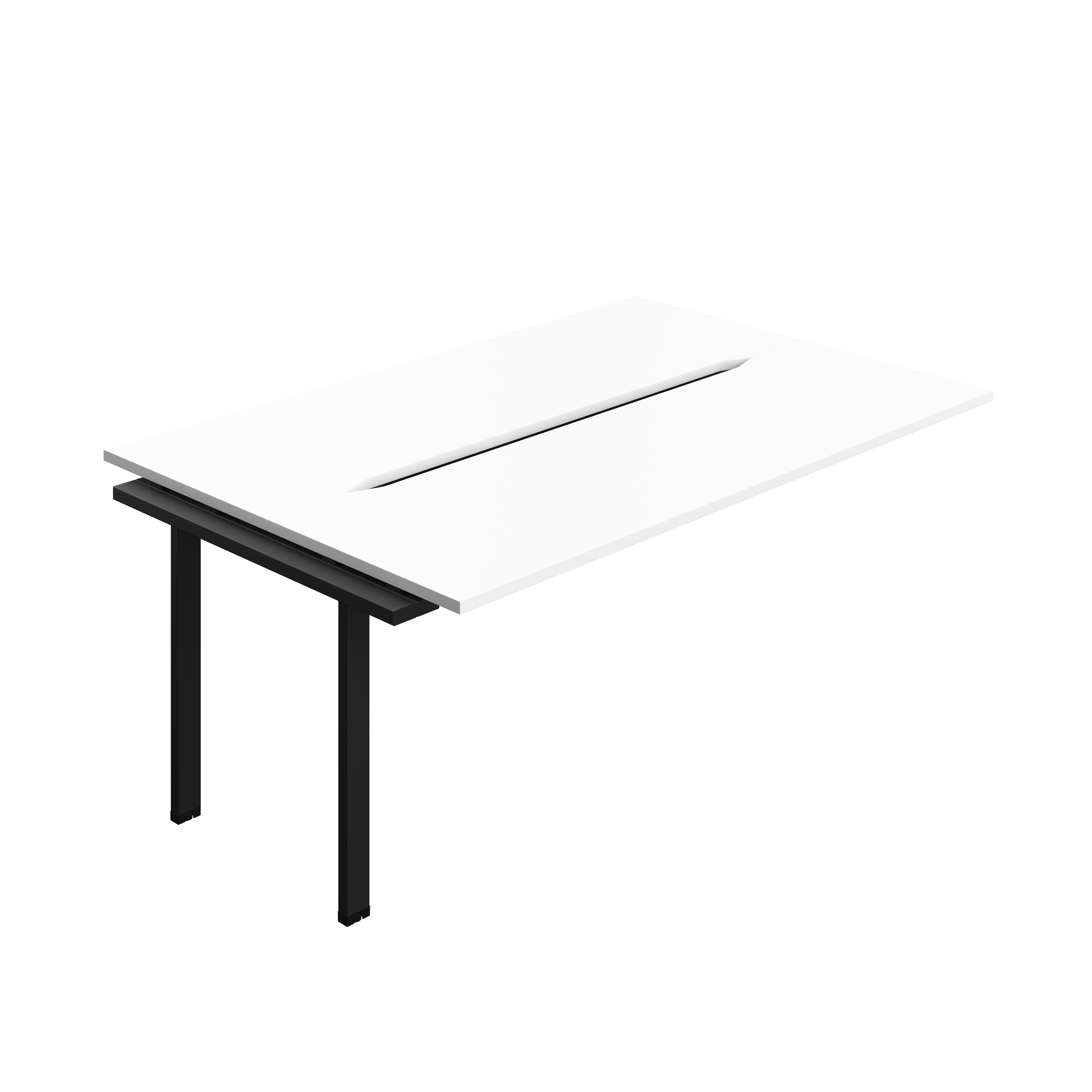 Synergy Bench Extension with Cut Out: 2 Person (FSC) : 1800 | 700 | White/Black
