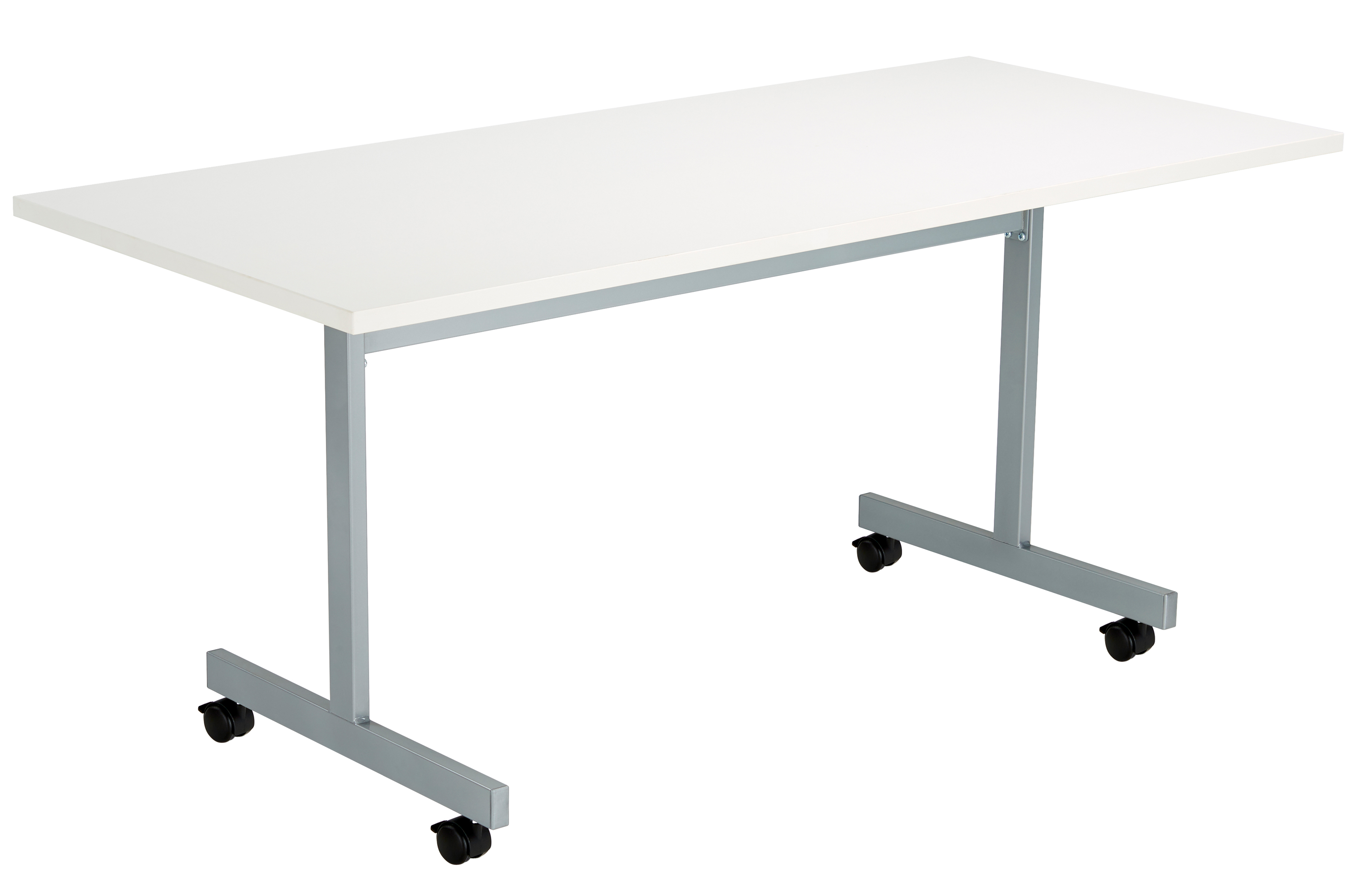 One Eighty Rectangular Tilting Table (FSC) | 1600 X 800 | White/Silver