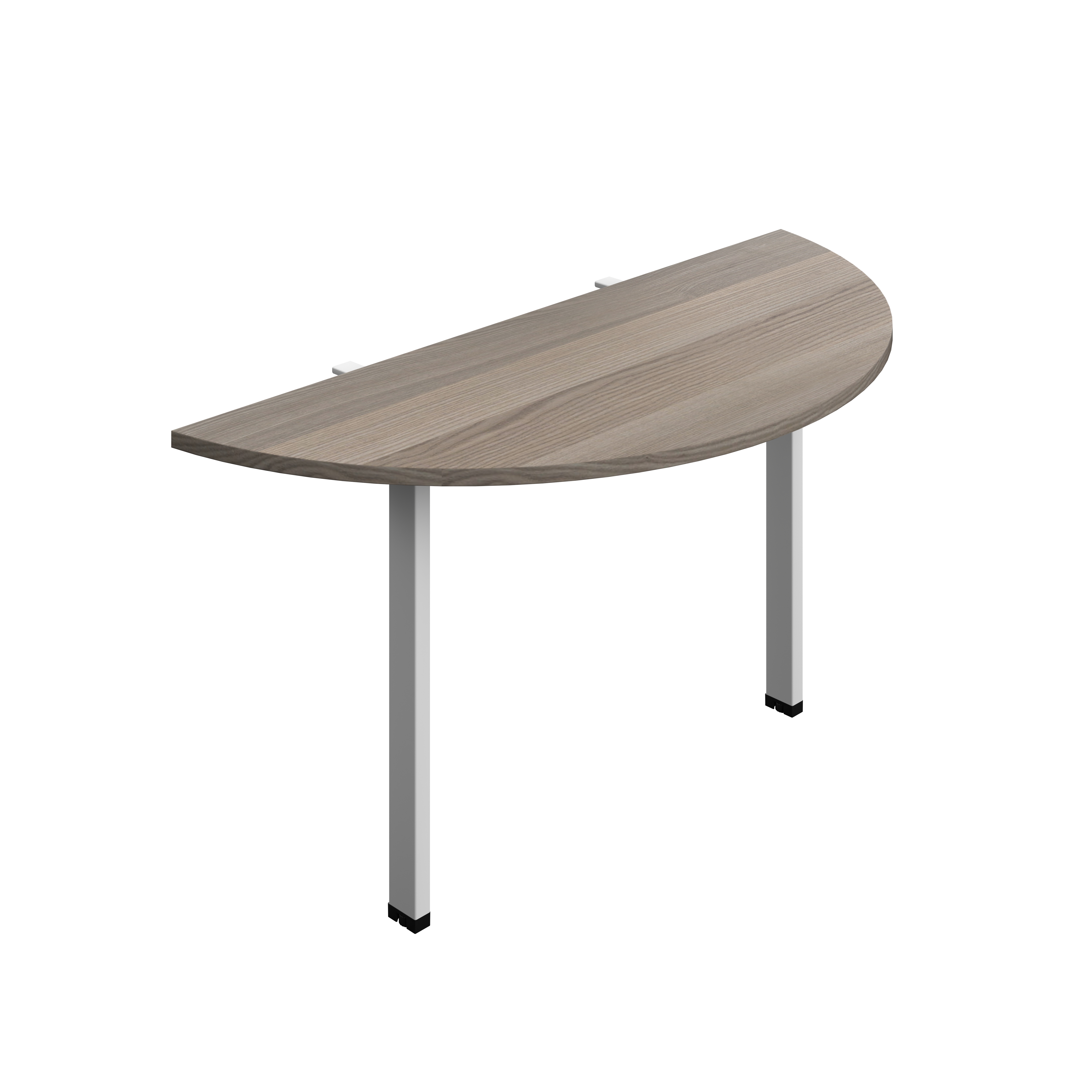 Synergy Screen Depth D-End Single Person Bench : Goal Post Leg : 1400 | 600 | Grey Oak/Silver