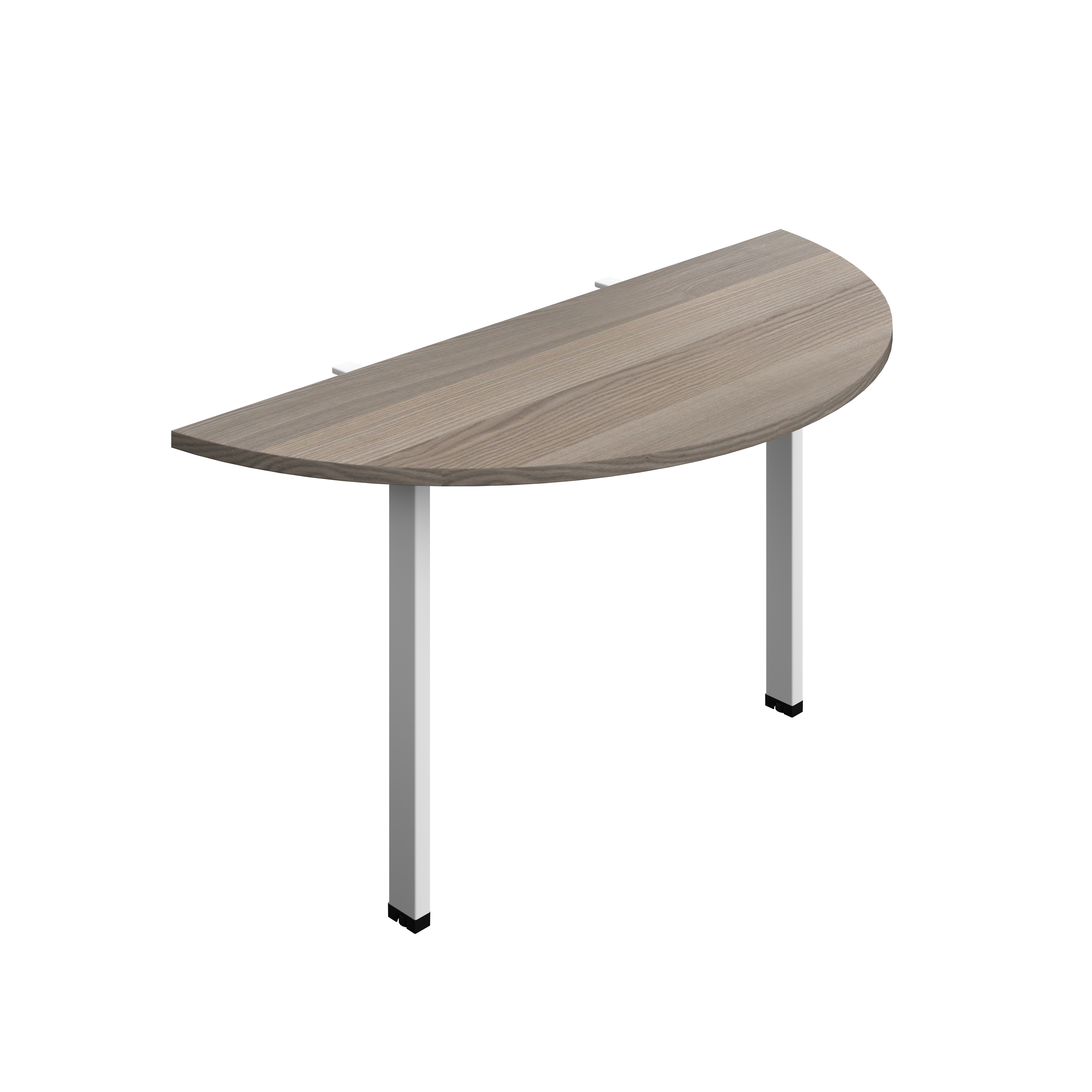 Synergy Screen Depth D-End Single Person Bench : Goal Post Leg : 1400 | 600 | Grey Oak/White
