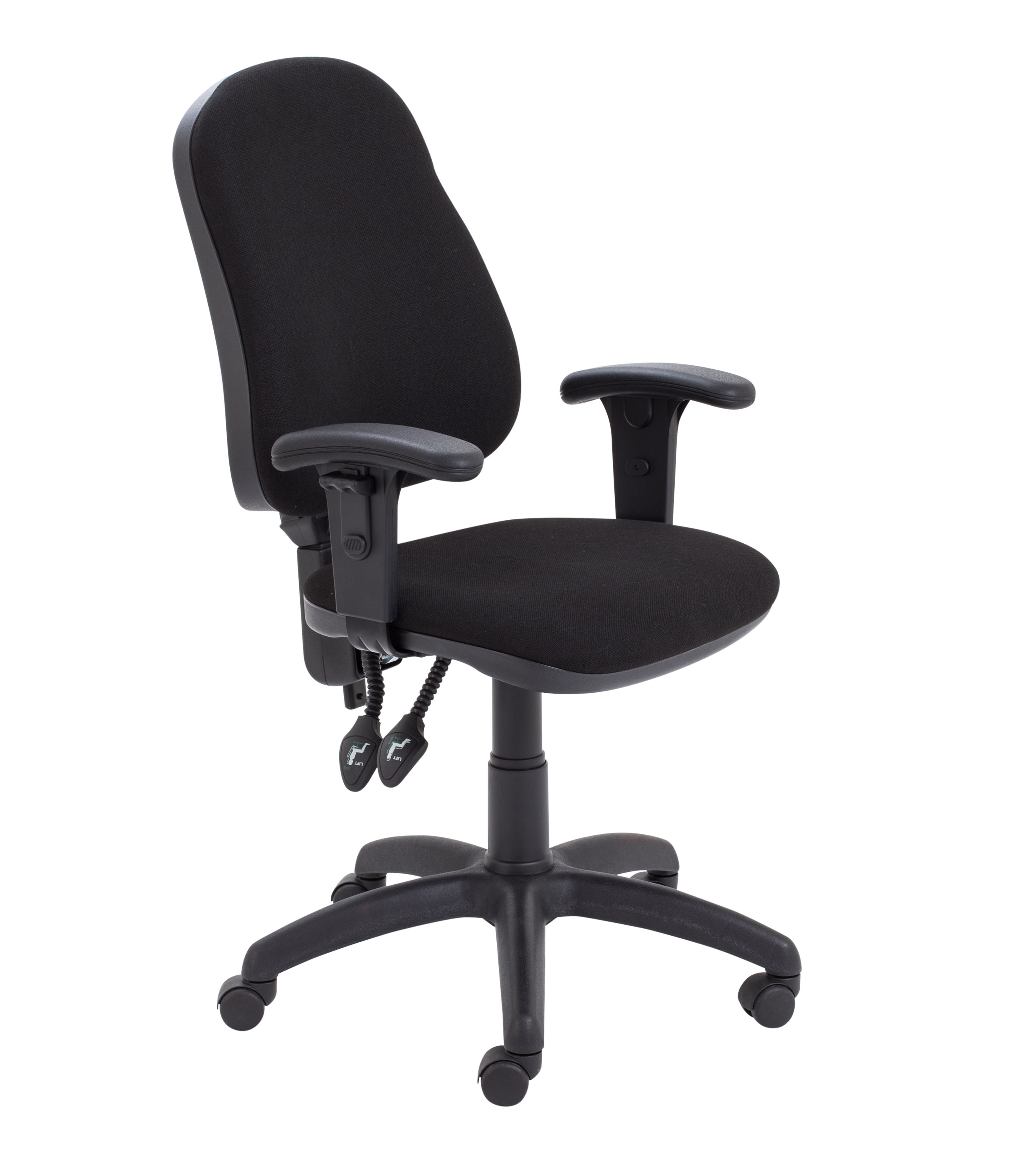 Calypso+2+High+Back+Operator+Chair+Adjustable+Arms+Black