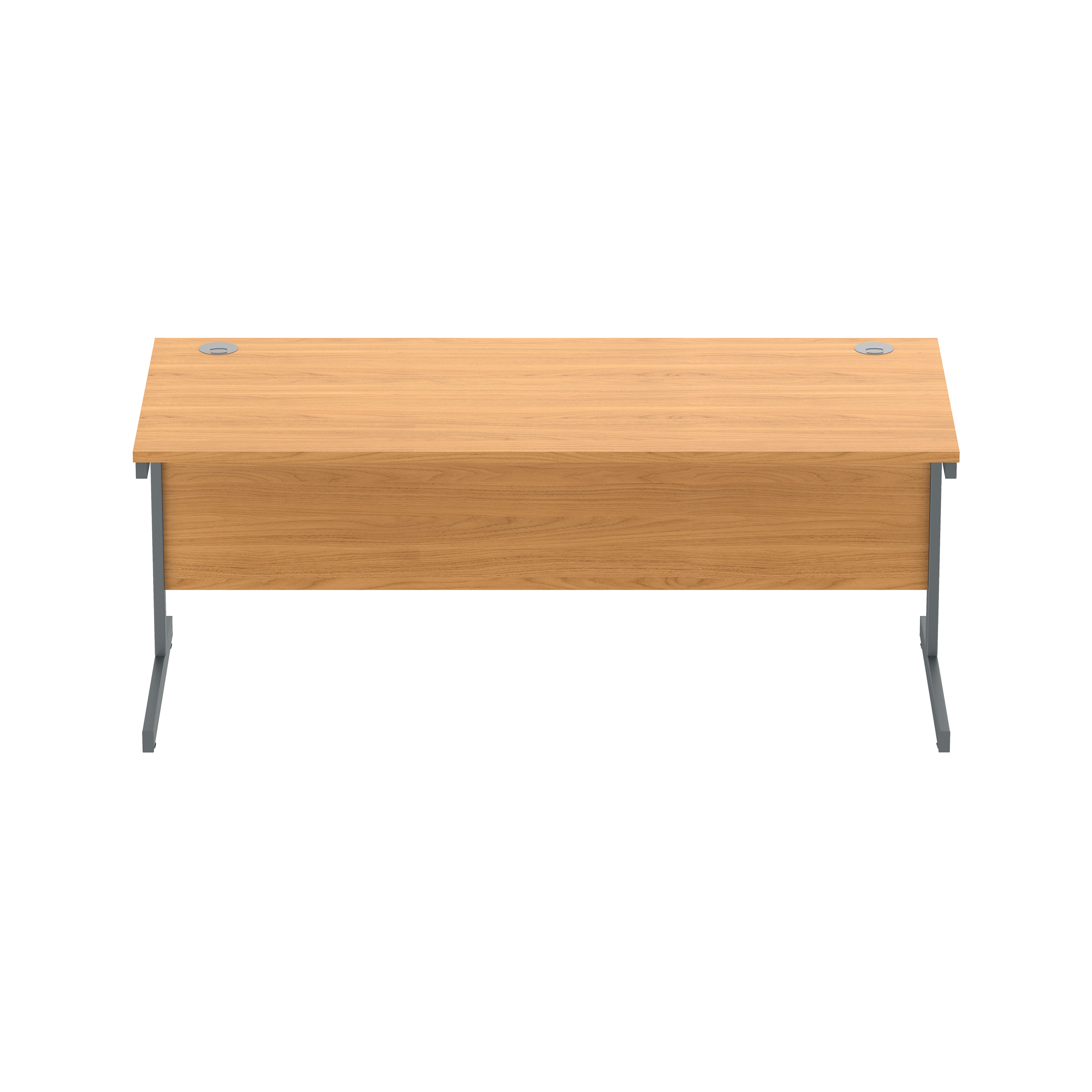 Office Rectangular Desk with Steel Single Upright Cantilever Frame (FSC) | 1800X800 | Norwegian Beech/Graphite thumbnail 2