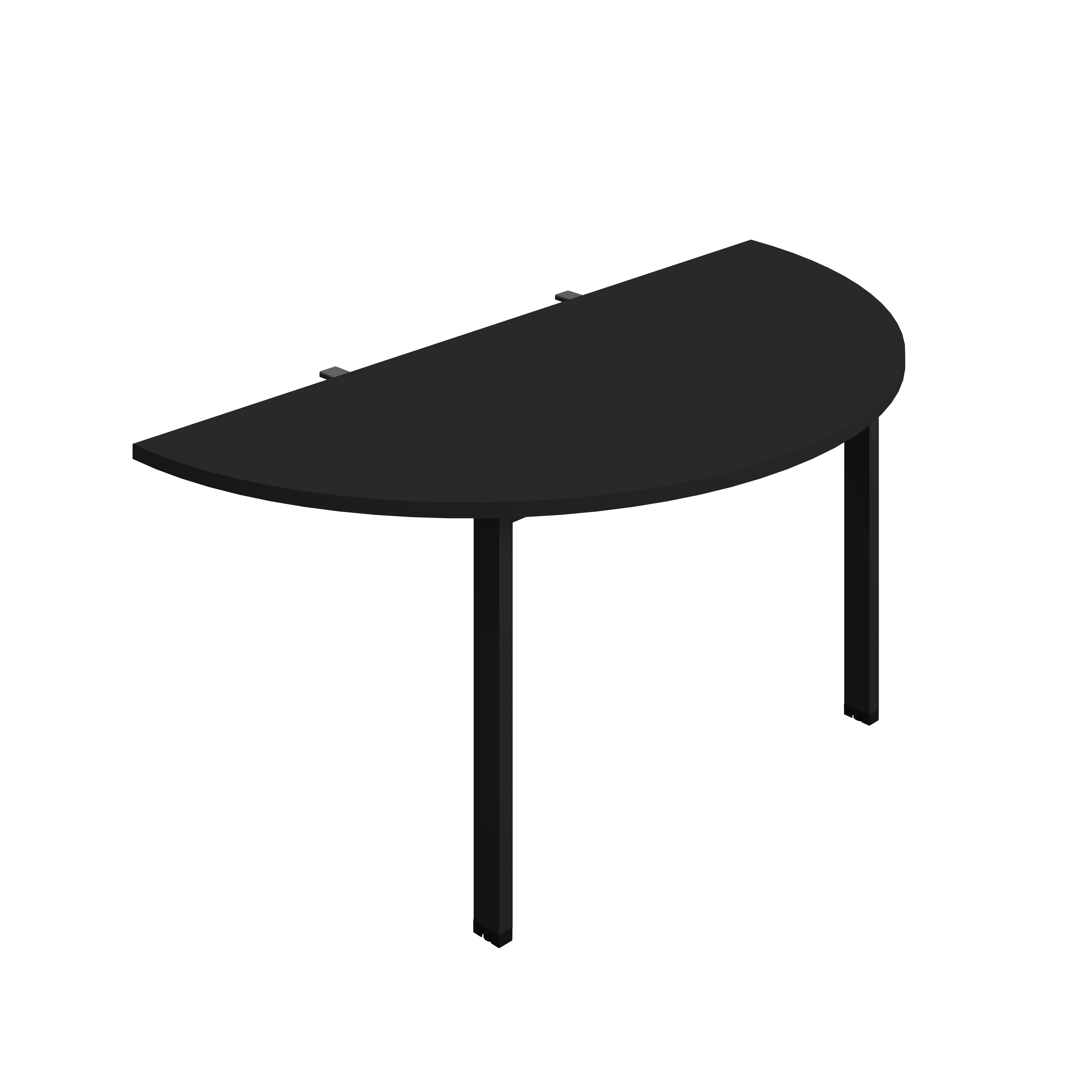 Synergy Screen Depth D-End Single Person Bench : Goal Post Leg : 1400 | 800 | Black/Black