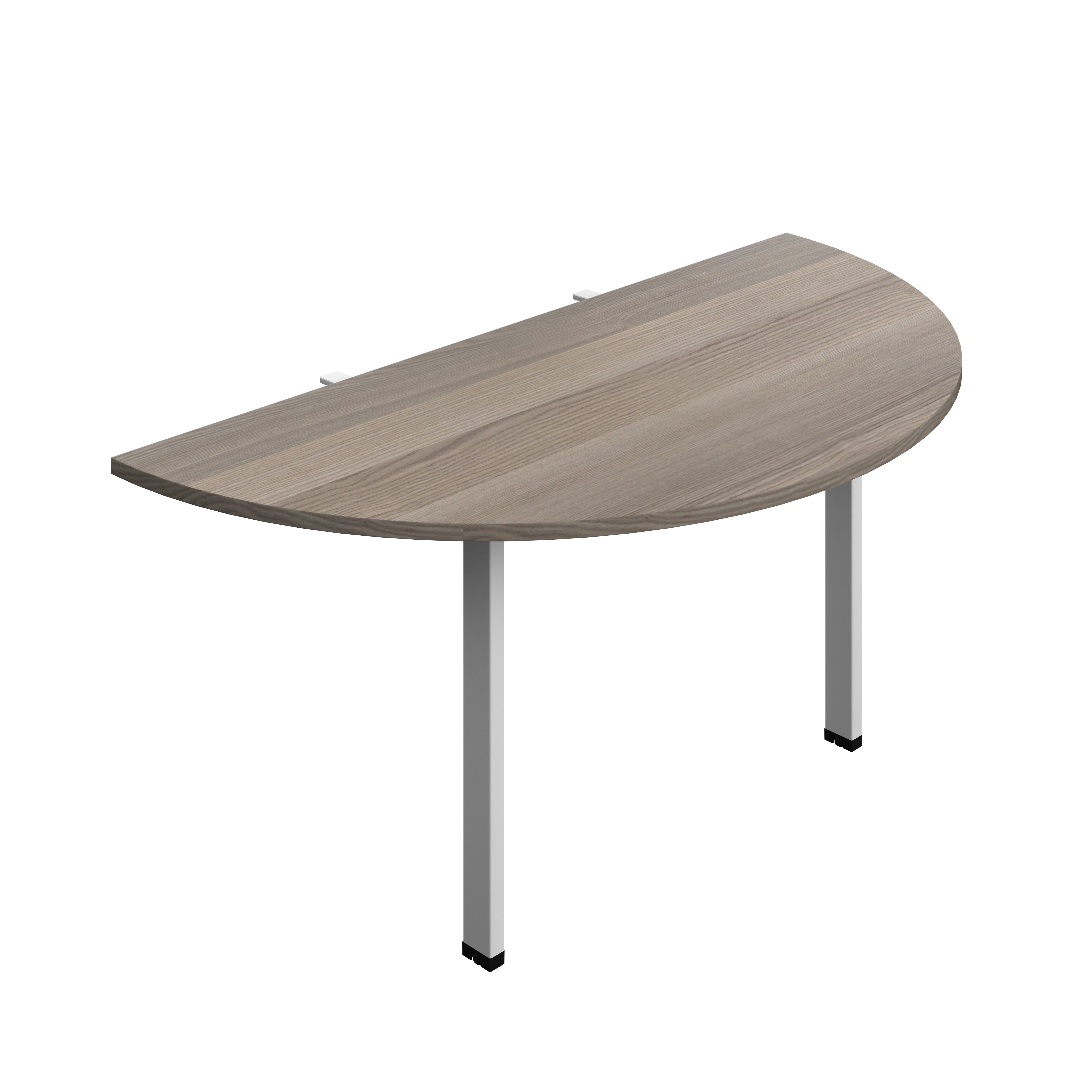 Synergy Screen Depth D-End Single Person Bench : Goal Post Leg : 1600 | 800 | Grey Oak/Silver