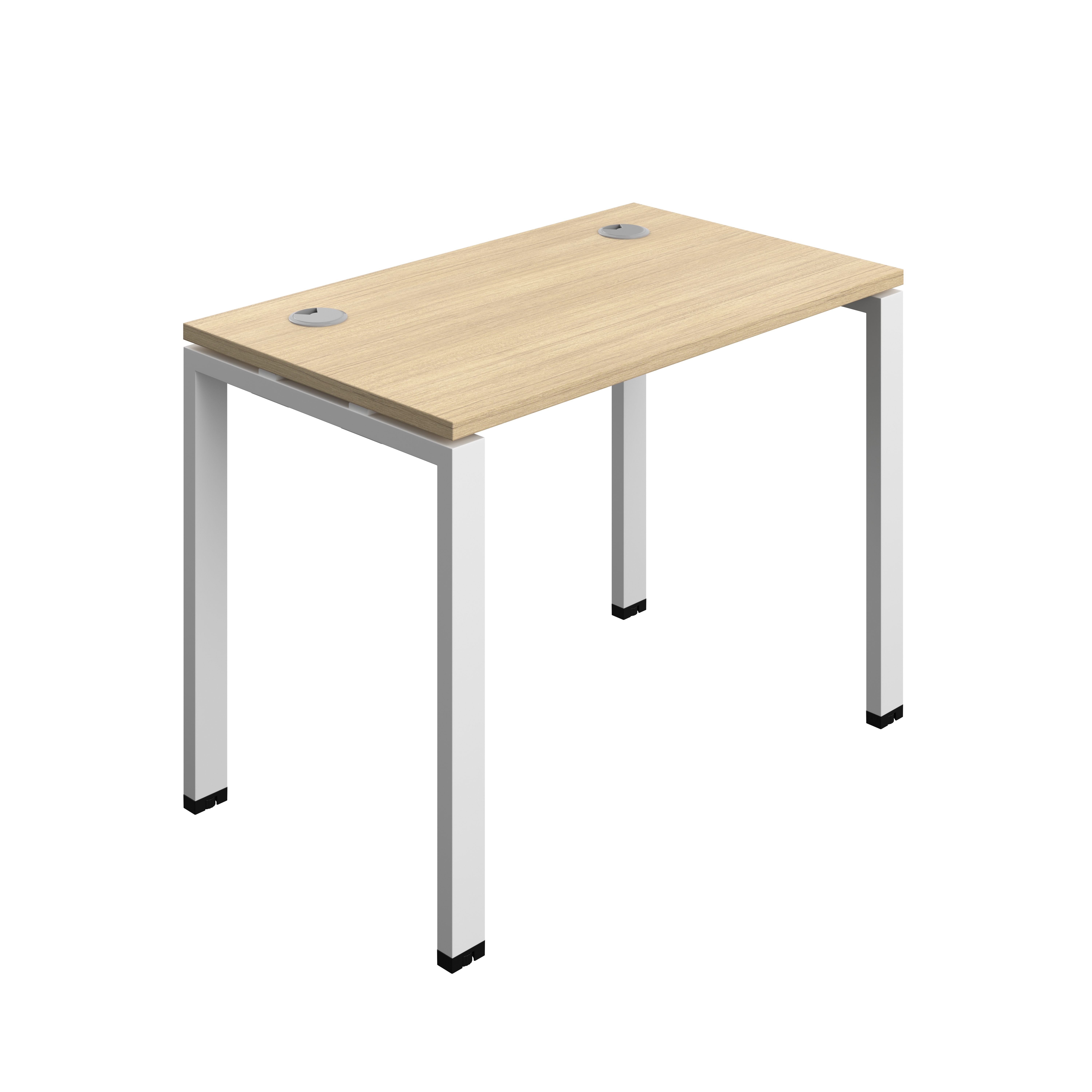 Synergy Bench with Cable Ports: 1 Person (FSC) : Goal Post Leg : 1000 | 700 | Nova Oak/White