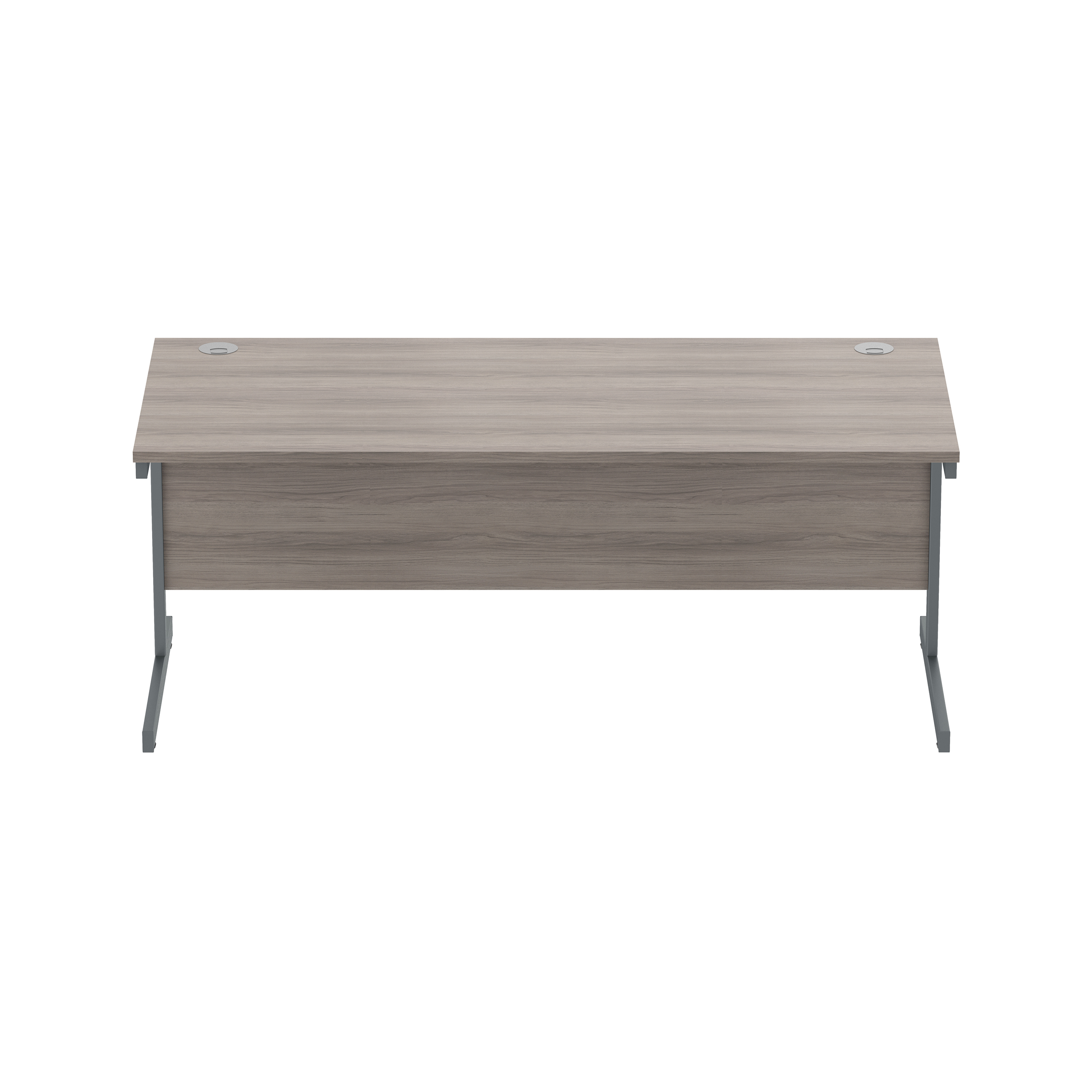Office Rectangular Desk with Steel Single Upright Cantilever Frame (FSC) | 1800X800 | Alaskan Grey Oak/Graphite thumbnail 2