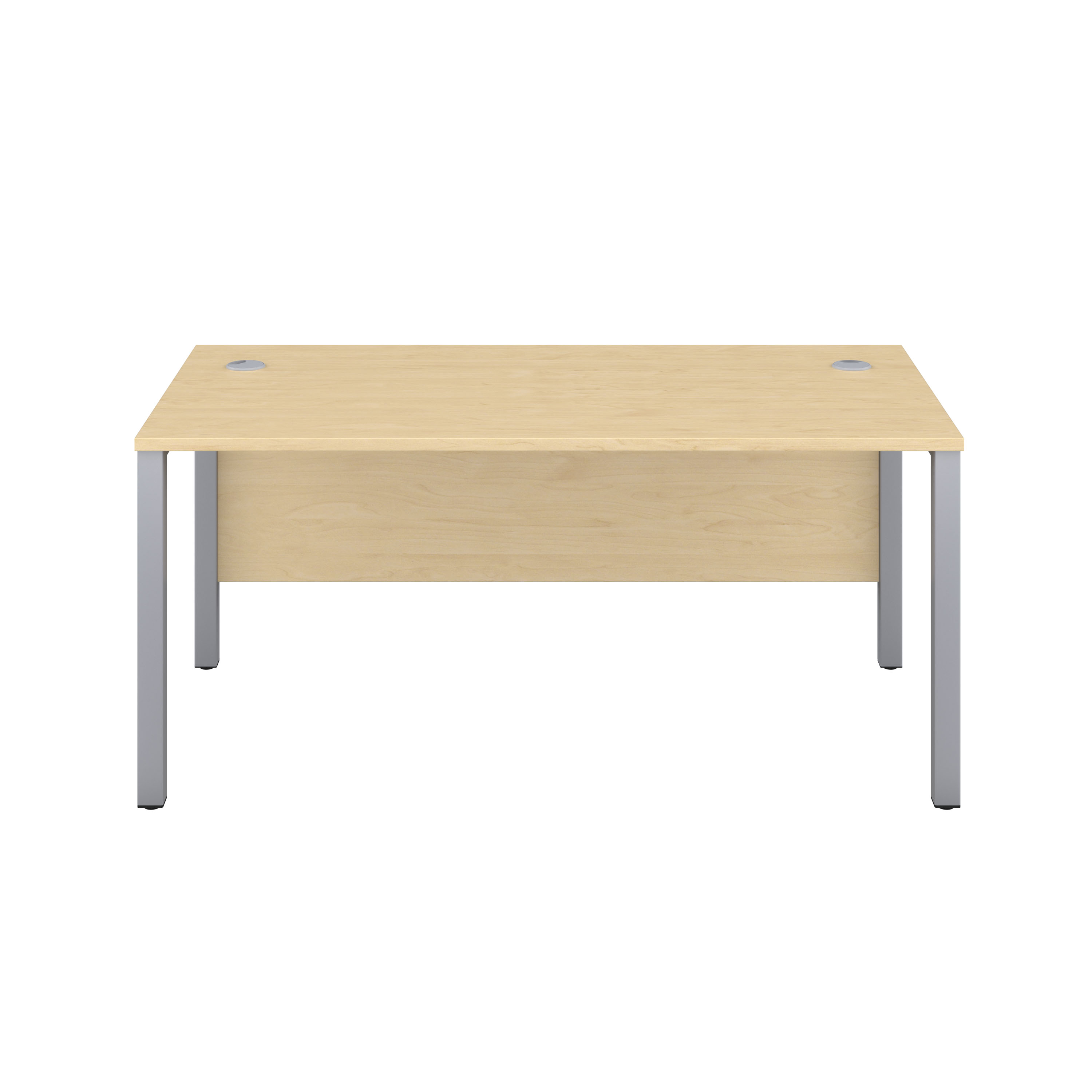Goal Post Rectangular Desk (FSC) | 1600X600 | Maple/Silver thumbnail 2