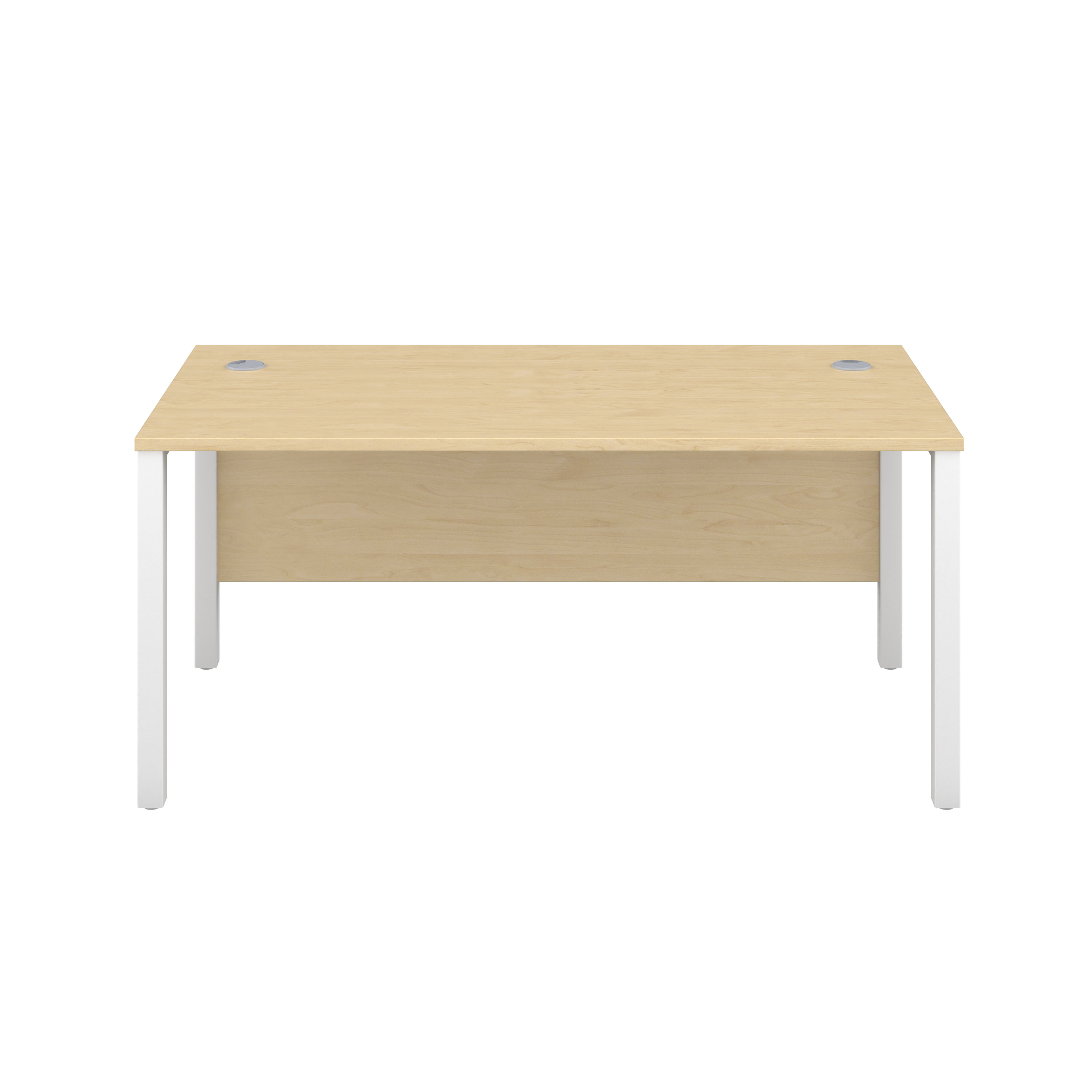 Goal Post Rectangular Desk (FSC) | 1600X600 | Maple/White thumbnail 2