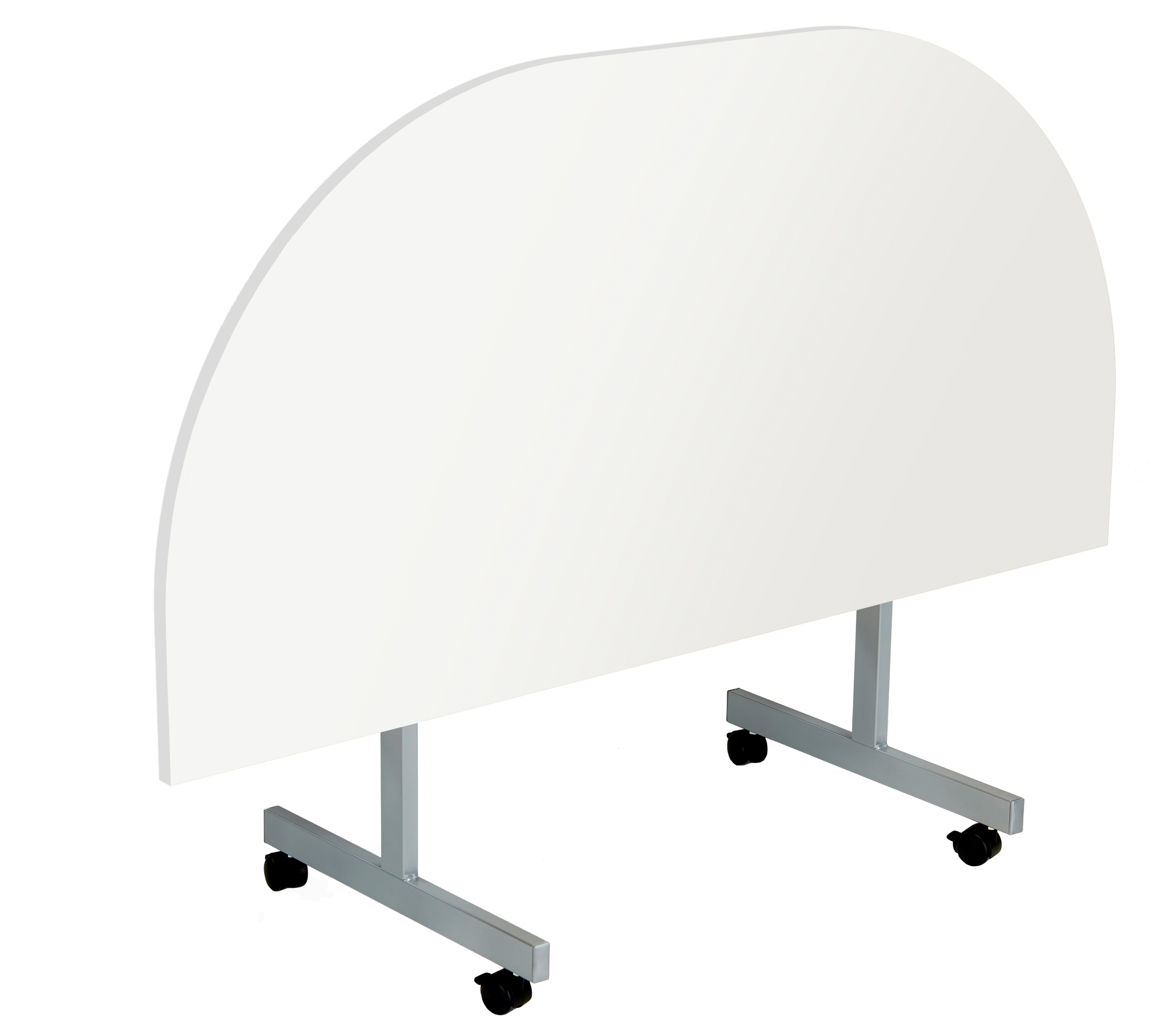 One Eighty D-End Tilting Table (FSC) | 1600 X 800 | White/Silver thumbnail 2
