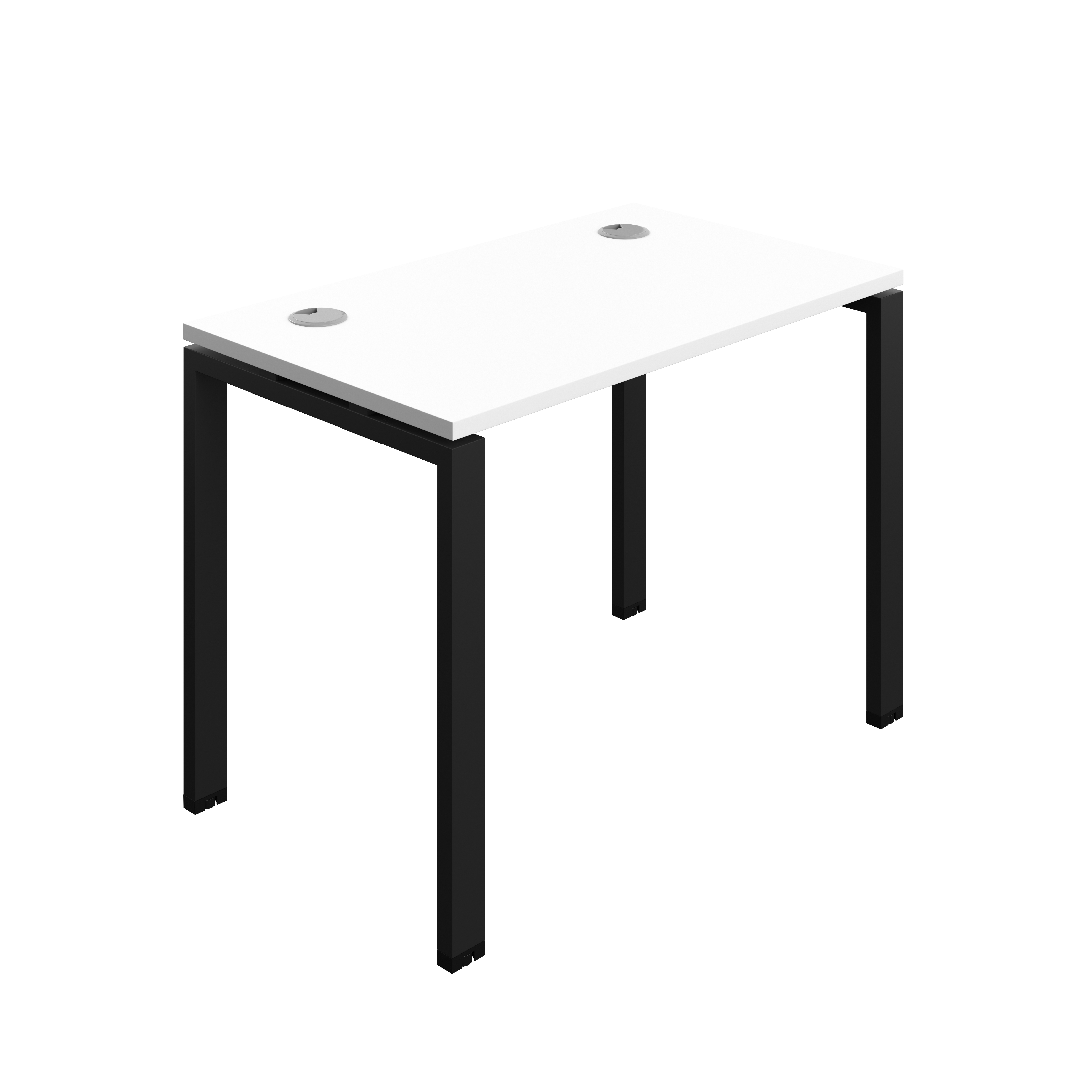 Synergy Bench with Cable Ports: 1 Person (FSC) : Goal Post Leg : 1000 | 700 | White/Black