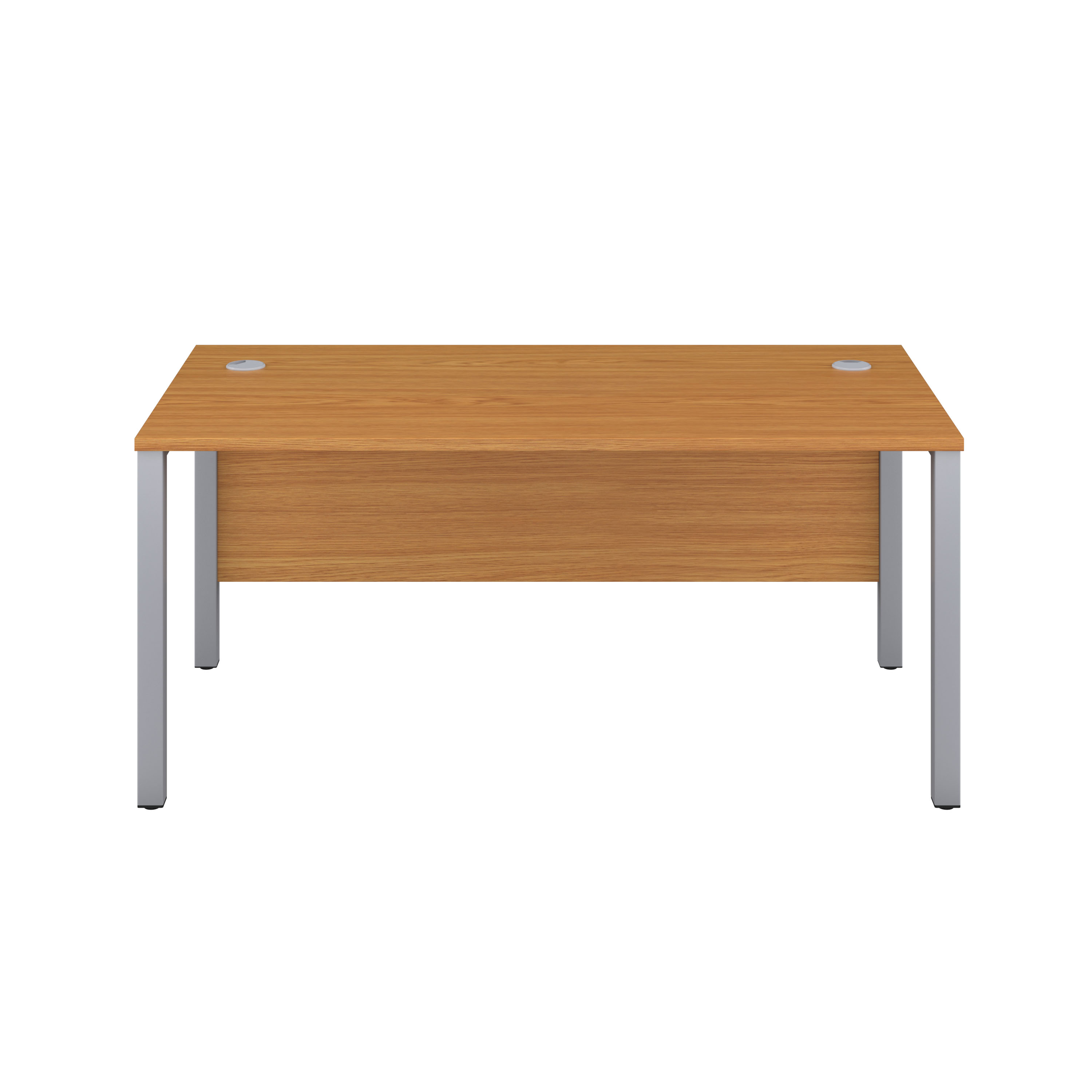 Goal Post Rectangular Desk (FSC) | 1600X600 | Nova Oak/Silver thumbnail 2