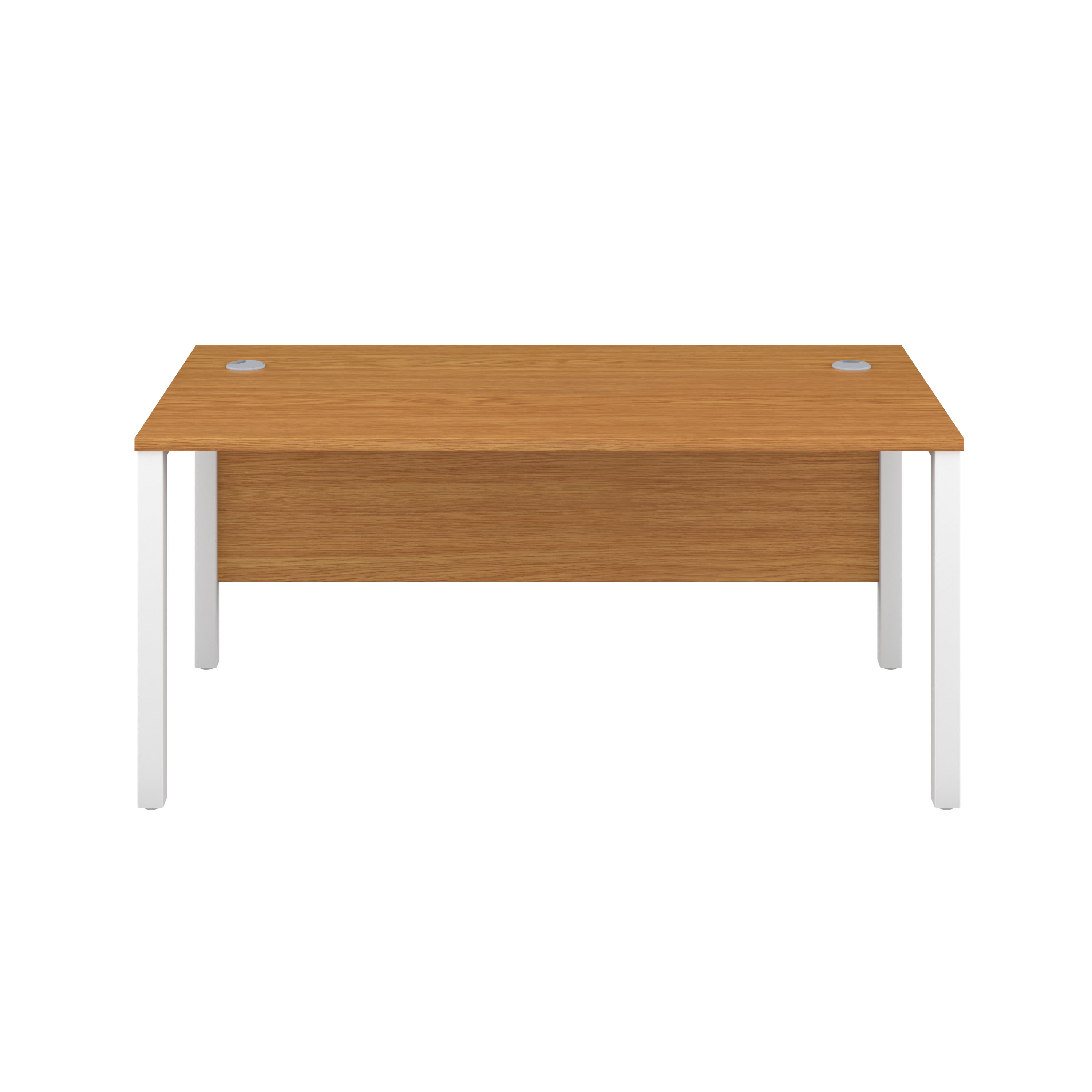 Goal Post Rectangular Desk (FSC) | 1600X600 | Nova Oak/White thumbnail 2