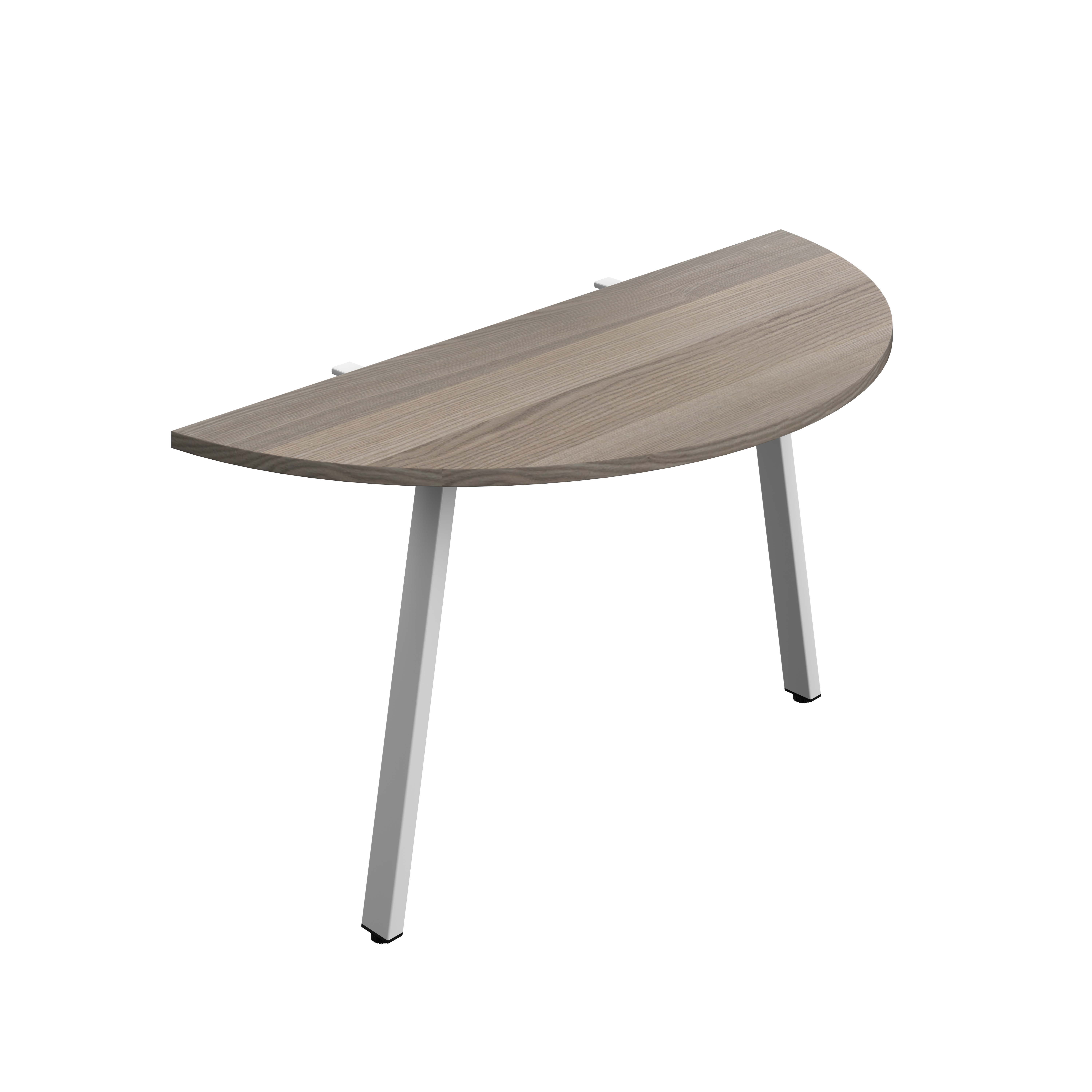 Synergy Screen Depth D-End Single Person Bench : A-Frame Leg : 1400 | 600 | Grey Oak/Silver