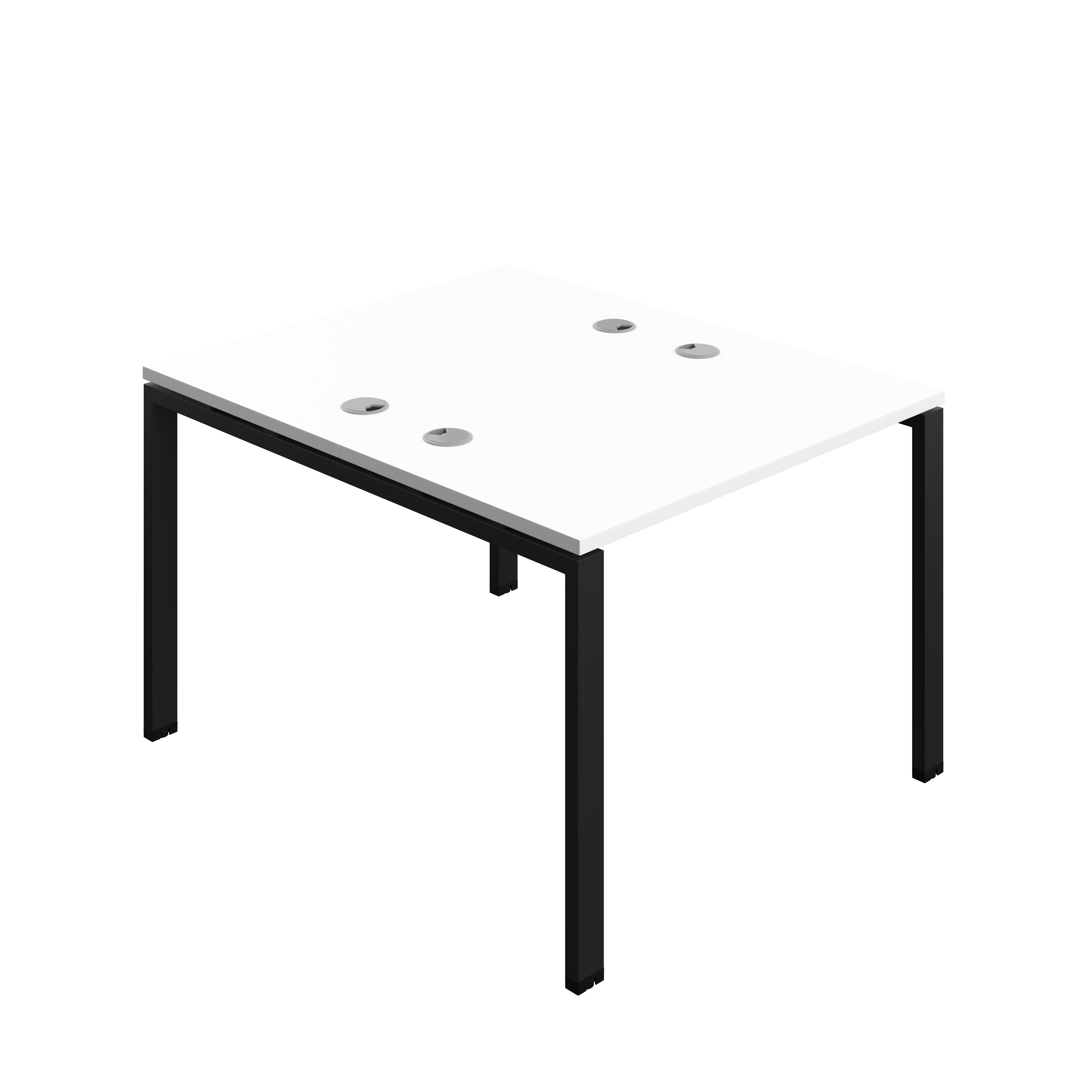 Synergy Bench with Cable Ports: 2 Person (FSC) : Goal Post Leg : 1000 | 700 | White/Black
