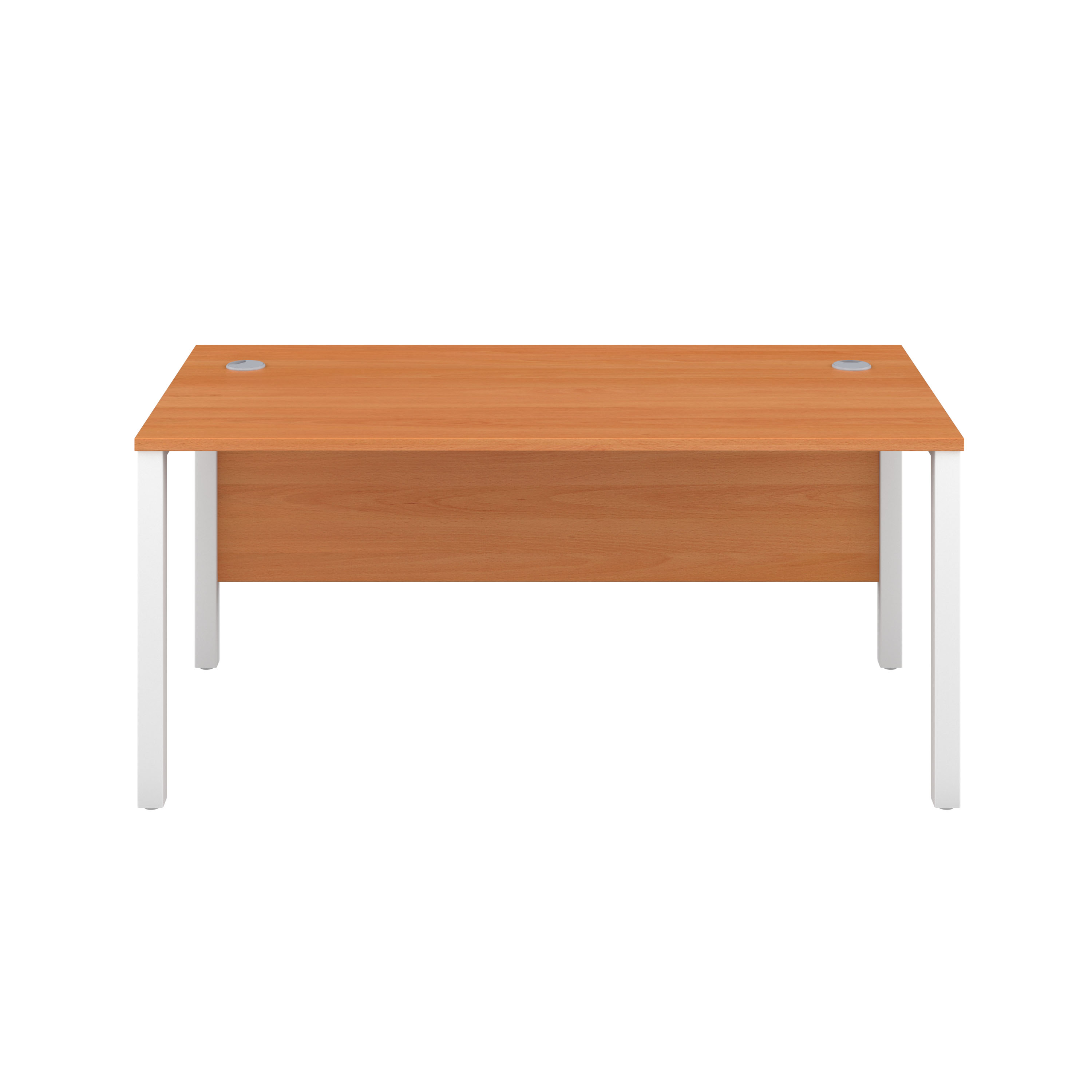 Goal Post Rectangular Desk (FSC) | 1800X600 | Beech/White thumbnail 2