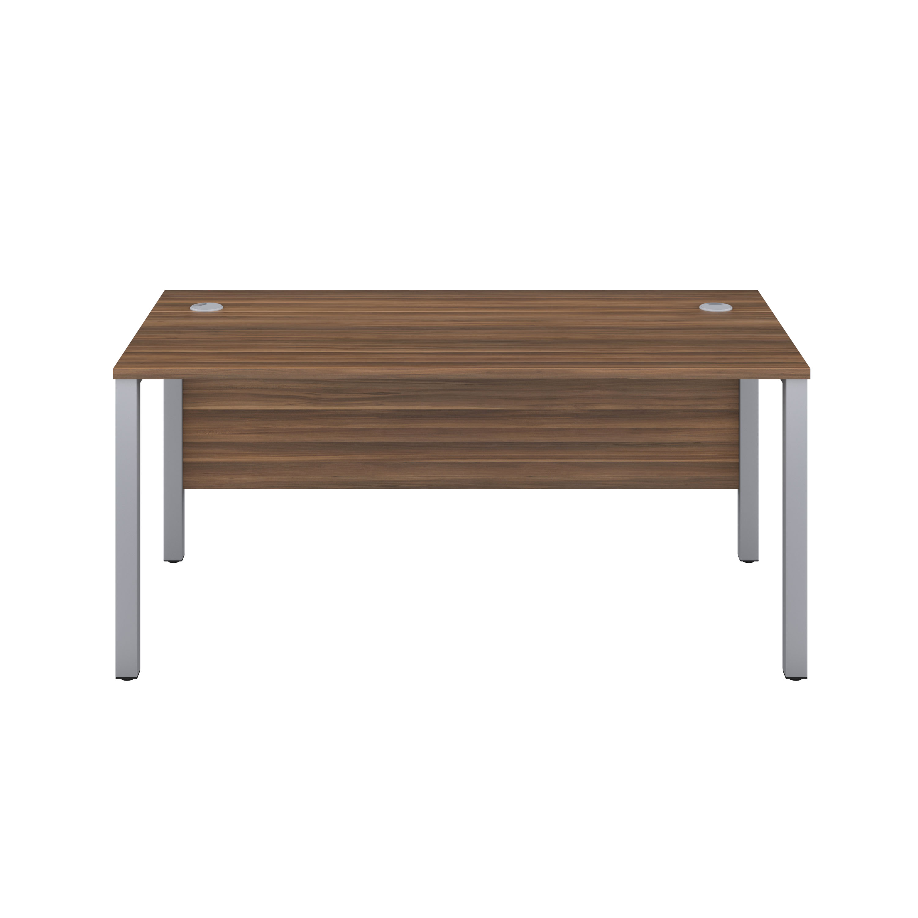Goal Post Rectangular Desk (FSC) | 1800X600 | Dark Walnut/Silver thumbnail 2
