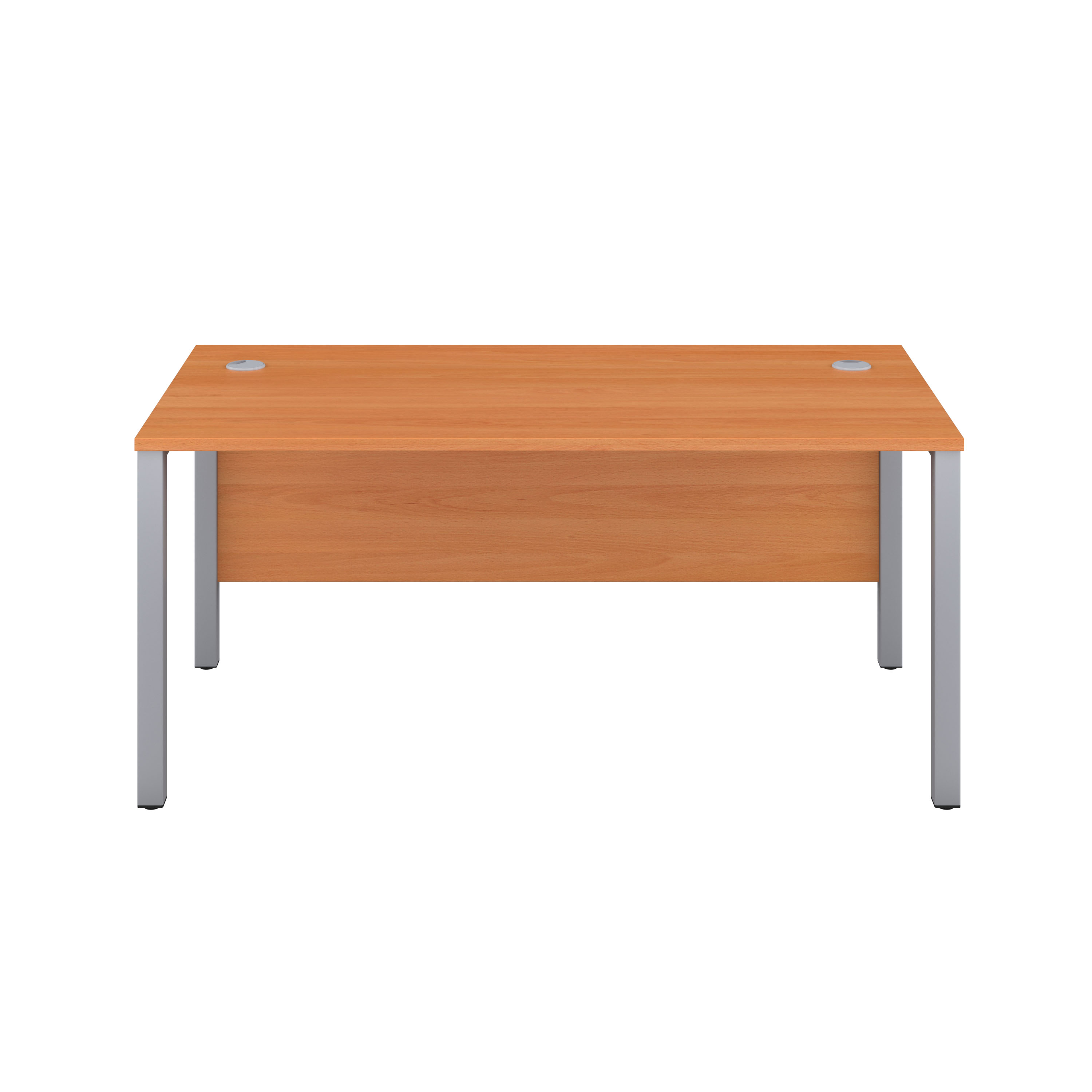Goal Post Rectangular Desk (FSC) | 1800X600 | Beech/Silver thumbnail 2