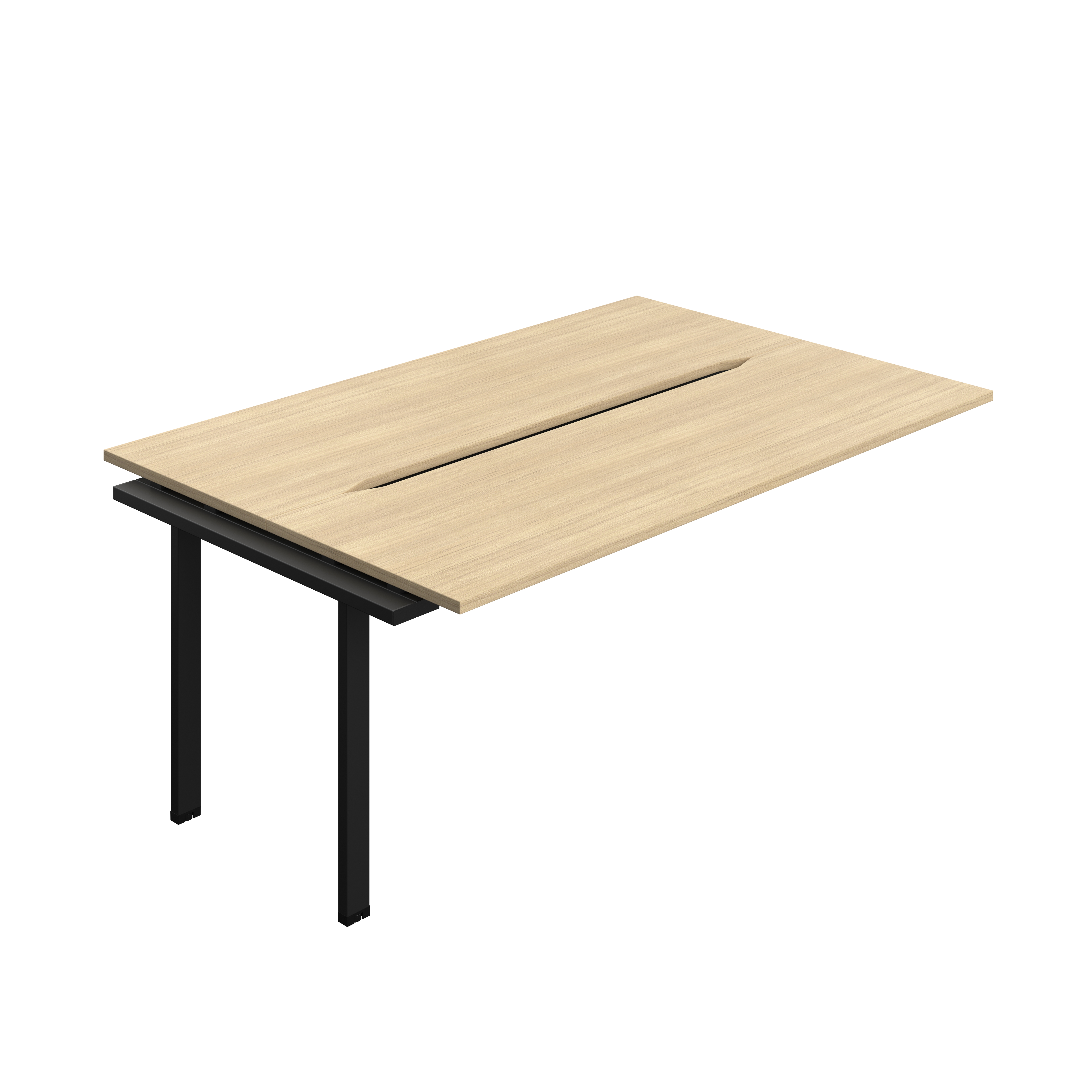 Synergy Bench Extension with Cut Out: 2 Person (FSC) : 1800 | 600 | Nova Oak/Black