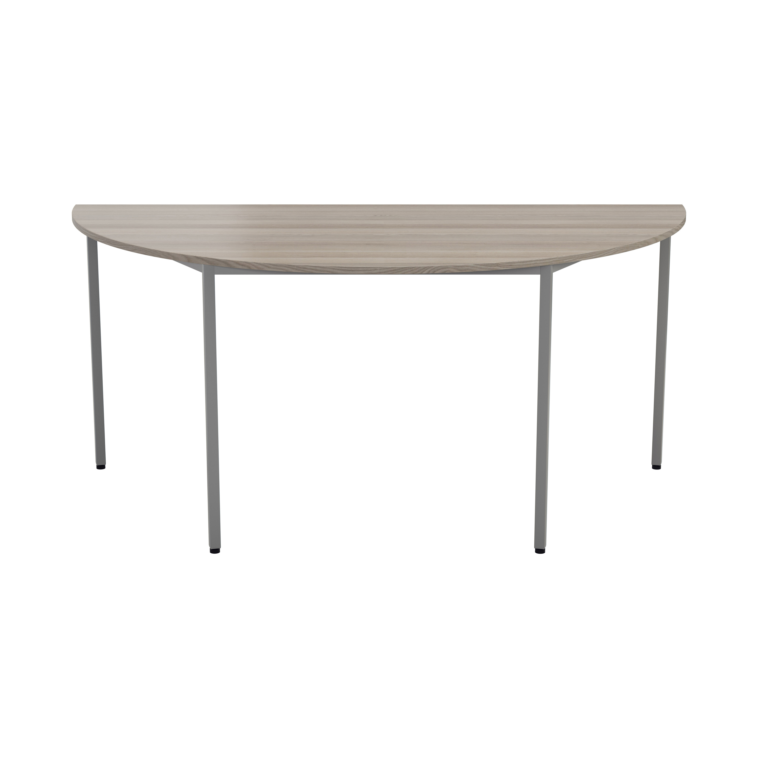 Semicircular Multipurpose Table | 1600 X 800 | Grey Oak/Silver thumbnail 2
