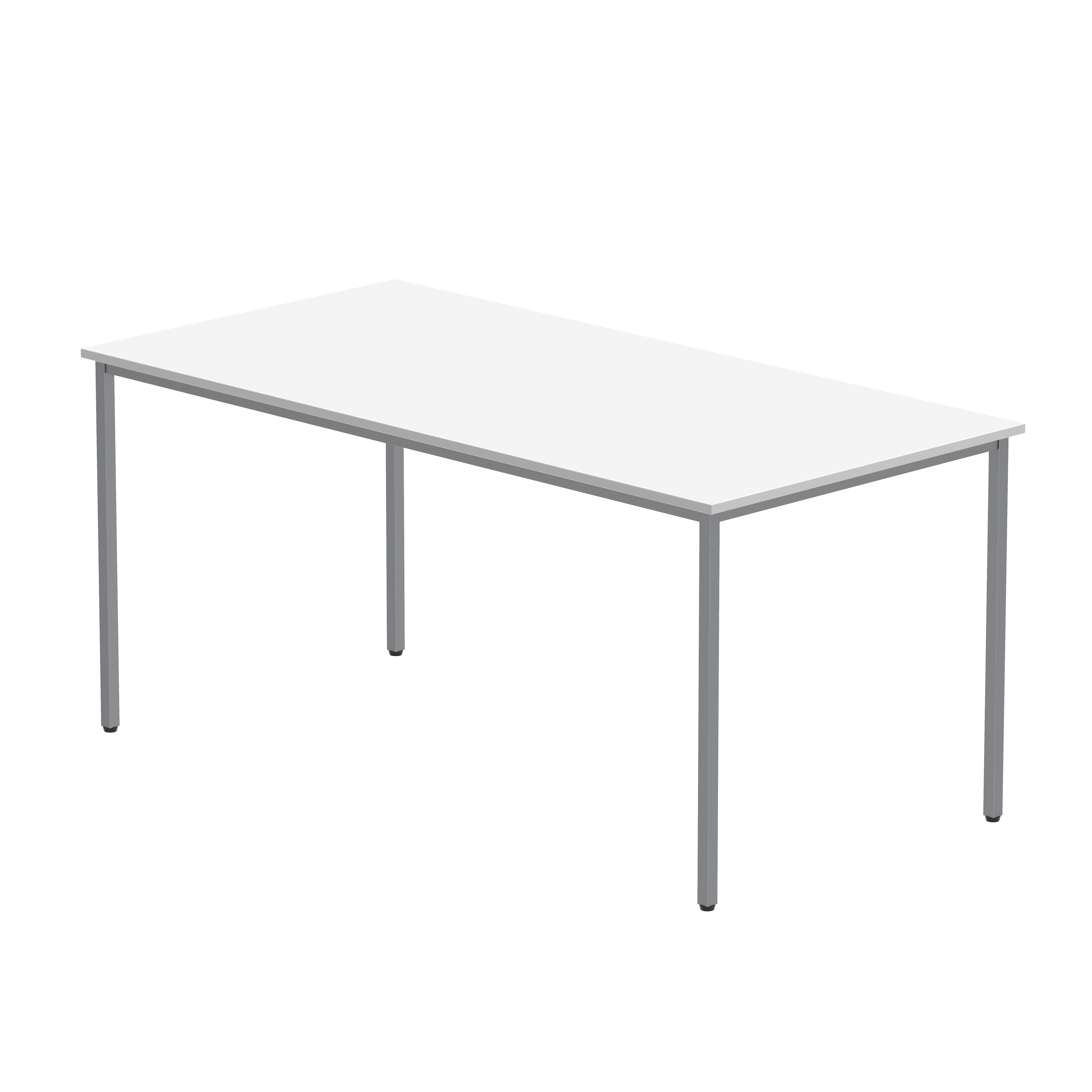 Office Rectangular Multi-Use Table (FSC) | 1600X800 | Arctic White/Silver thumbnail 2