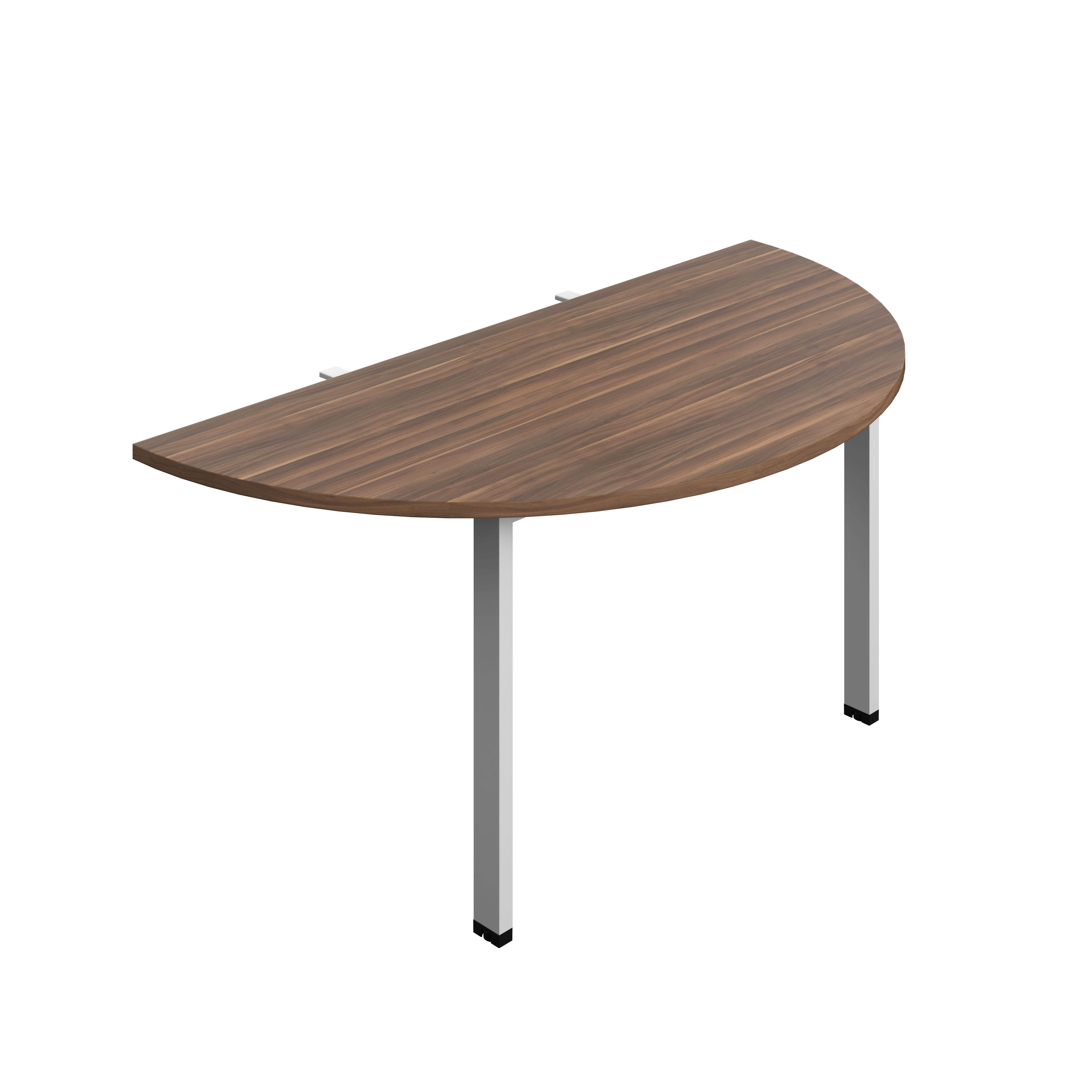 Synergy Screen Depth D-End Single Person Bench : Goal Post Leg : 1400 | 800 | Dark Walnut/Silver