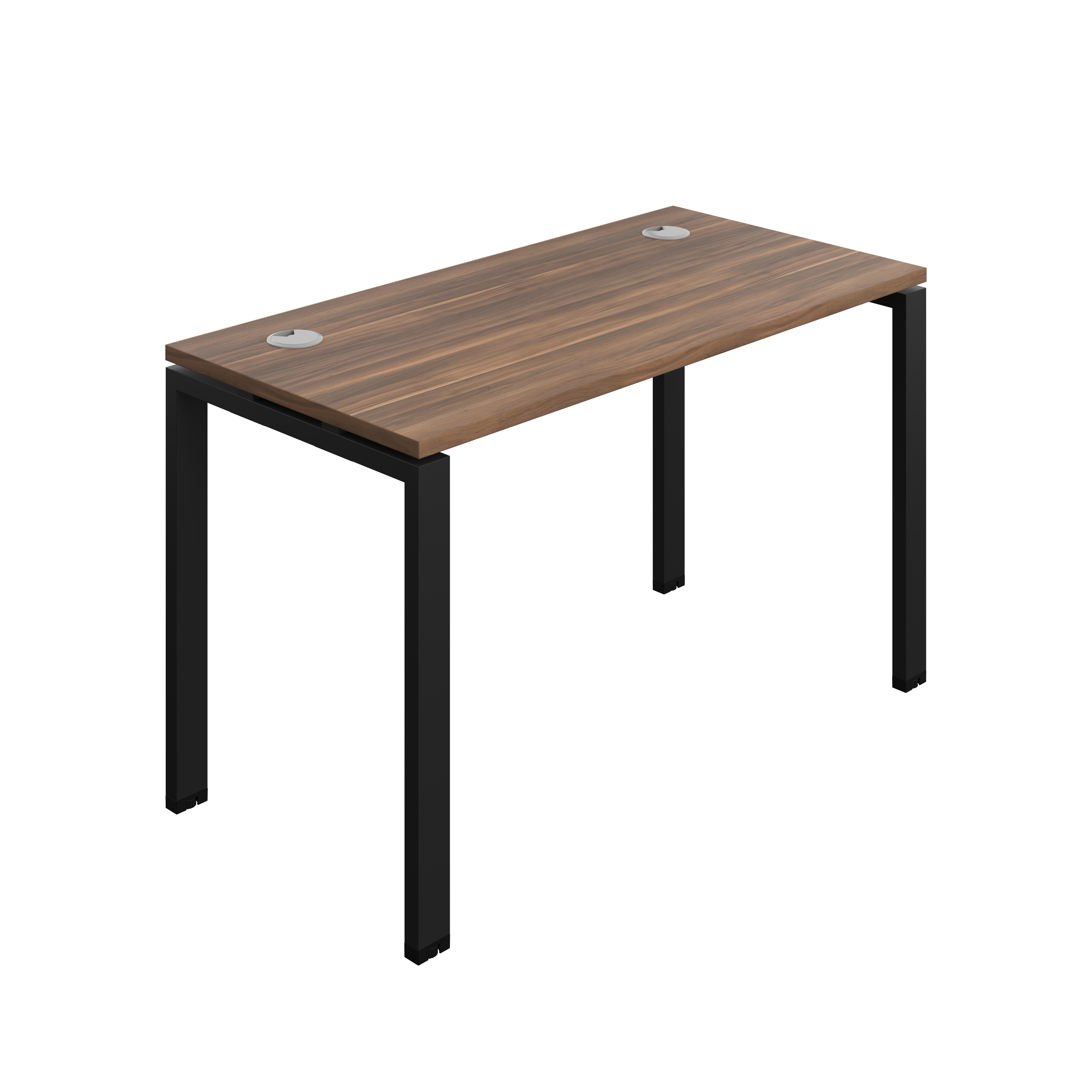 Synergy Bench with Cable Ports: 1 Person (FSC) : Goal Post Leg : 1200 | 600 | Dark Walnut/Black