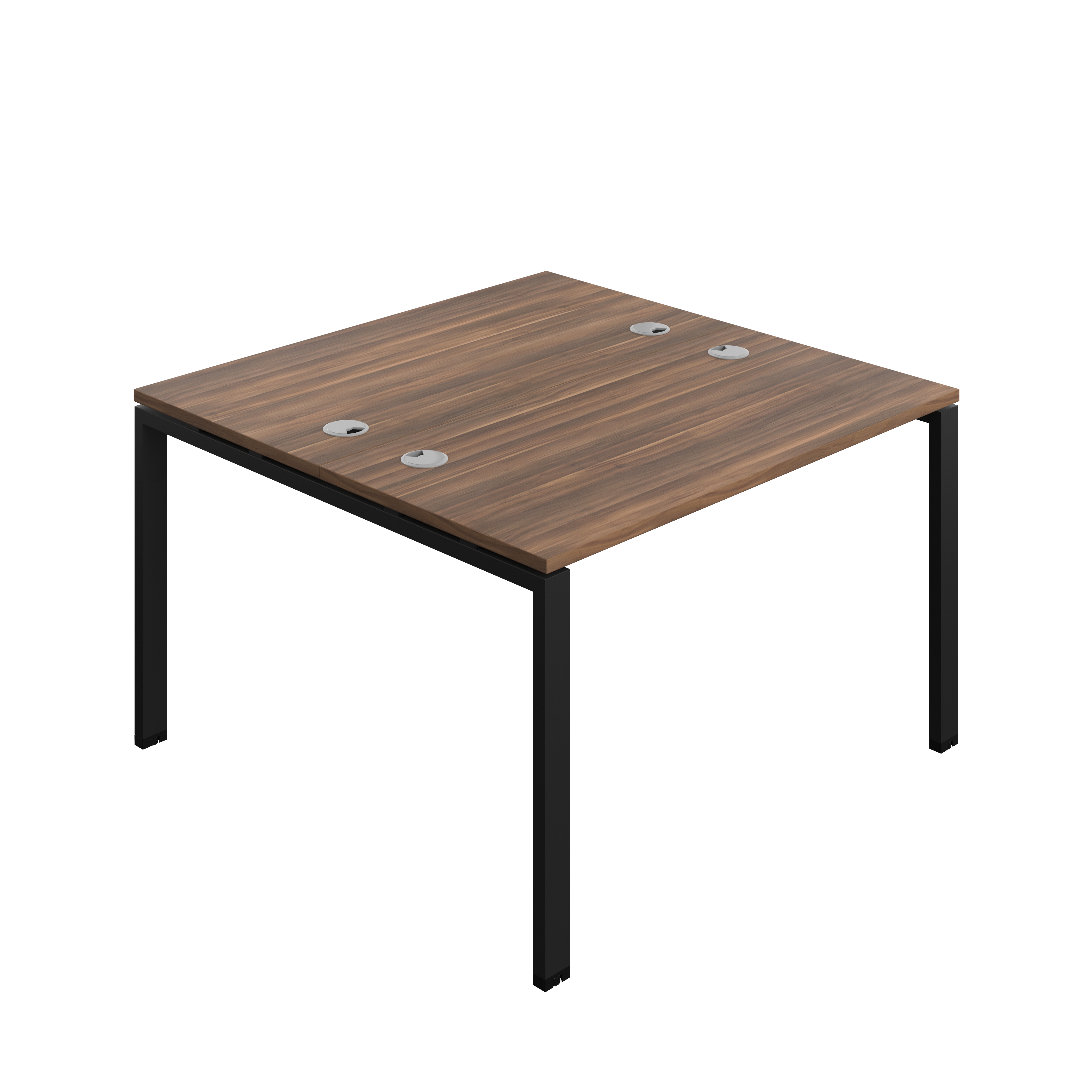 Synergy Bench with Cable Ports: 2 Person (FSC) : Goal Post Leg : 1200 | 600 | Dark Walnut/Black