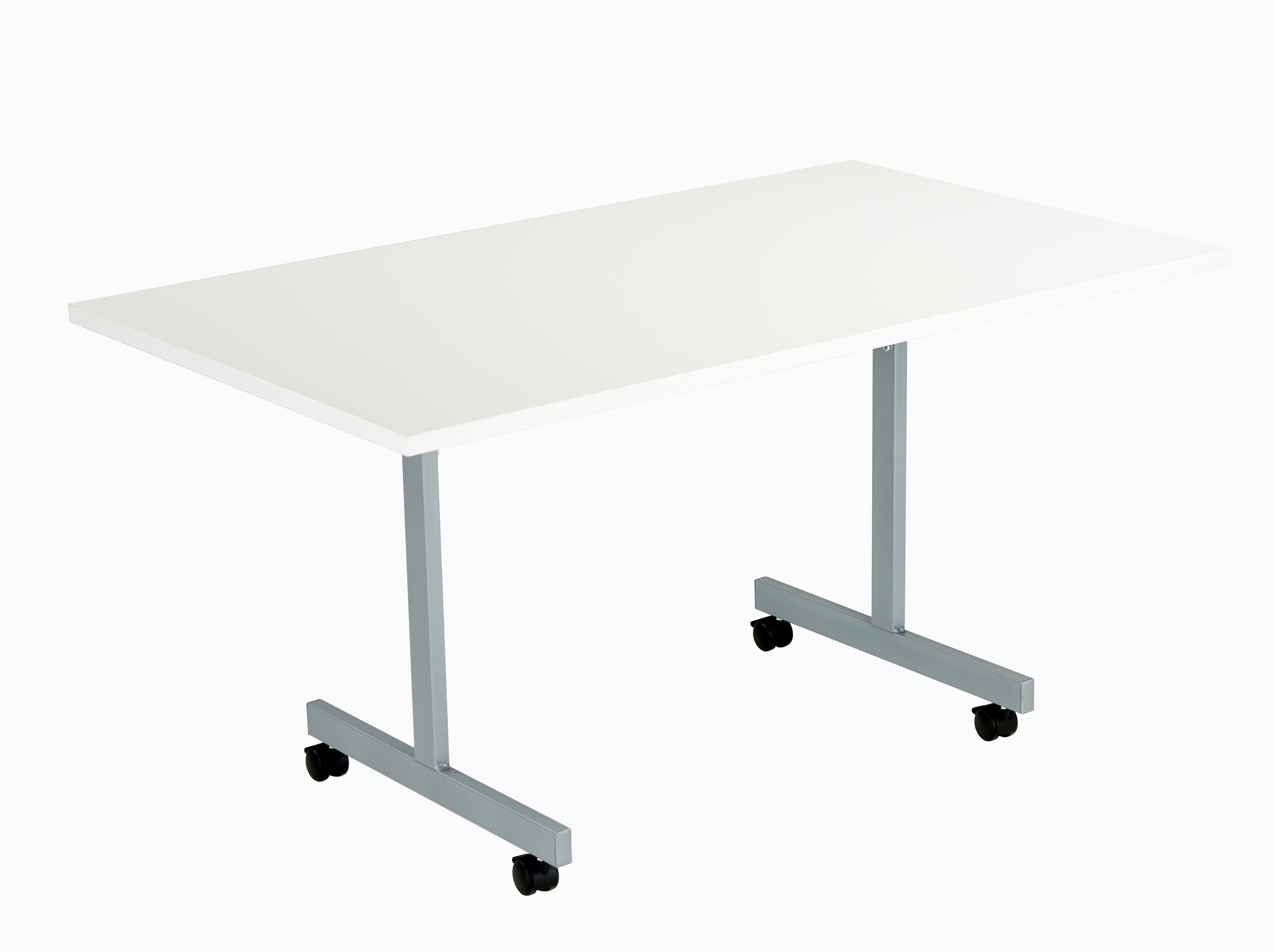 One Eighty Rectangular Tilting Table (FSC) | 1400 X 700 | White/Silver
