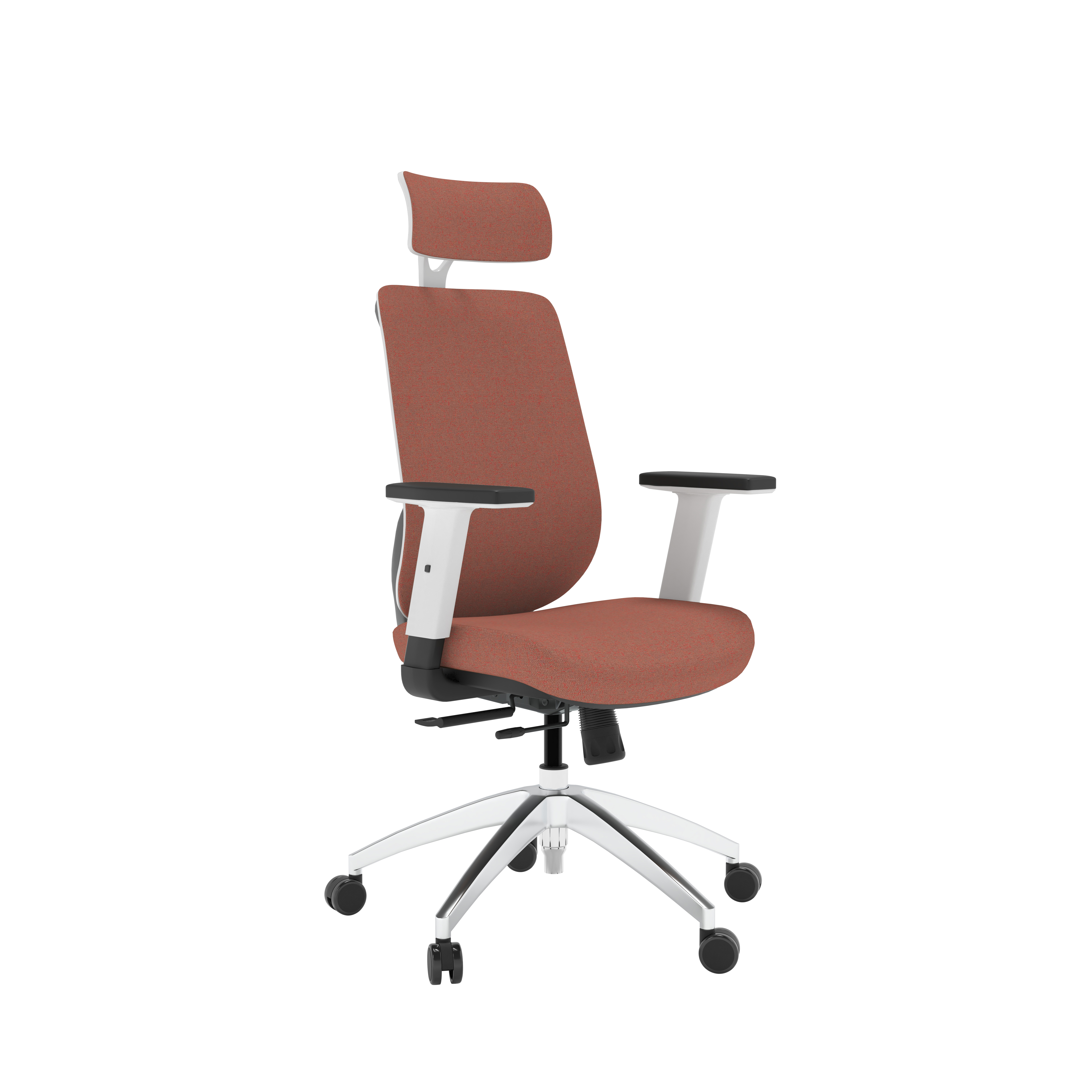 Maldini High Back Office Chair | Orange/White thumbnail 2