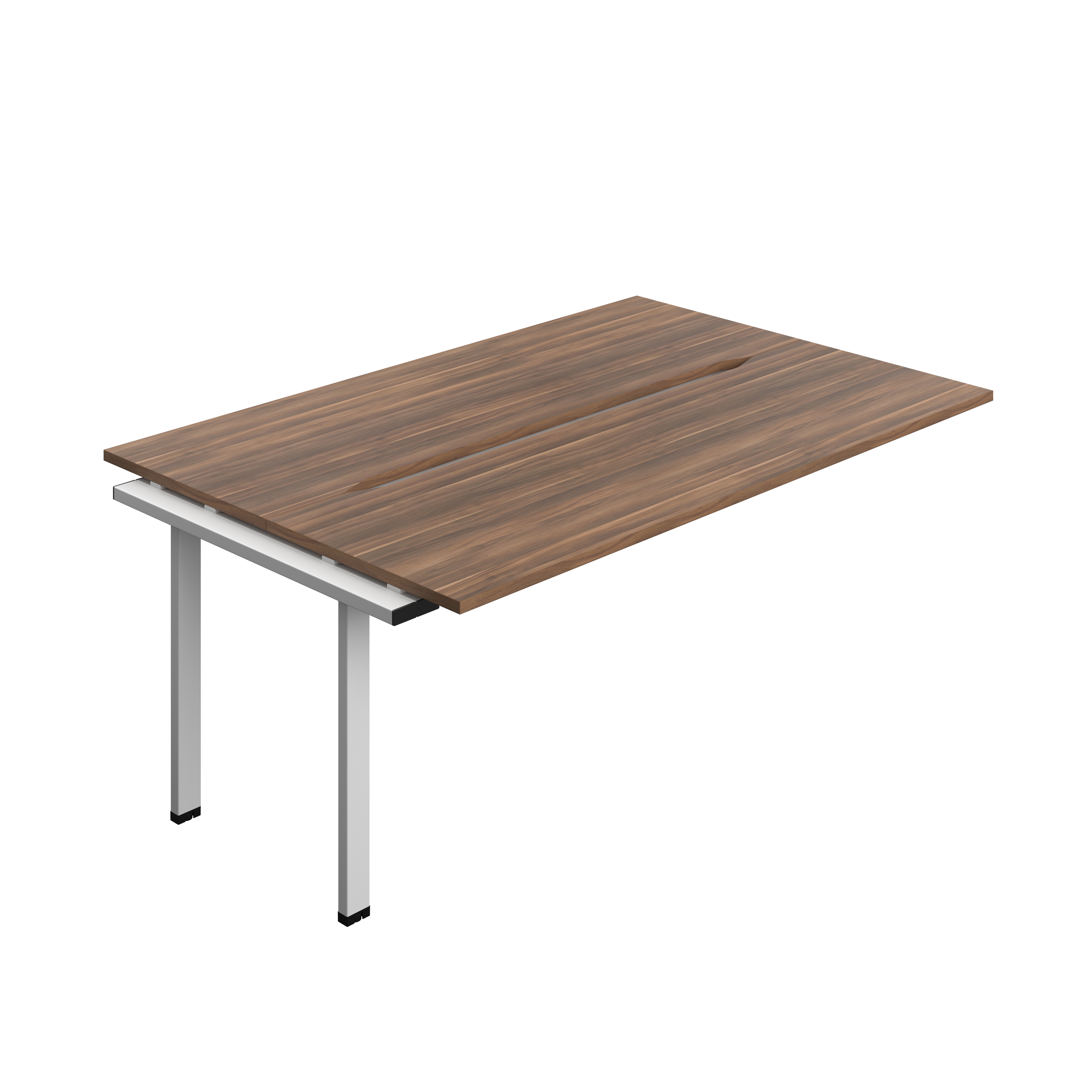 Synergy Bench Extension with Cut Out: 2 Person (FSC) : 1800 | 600 | Dark Walnut/Silver