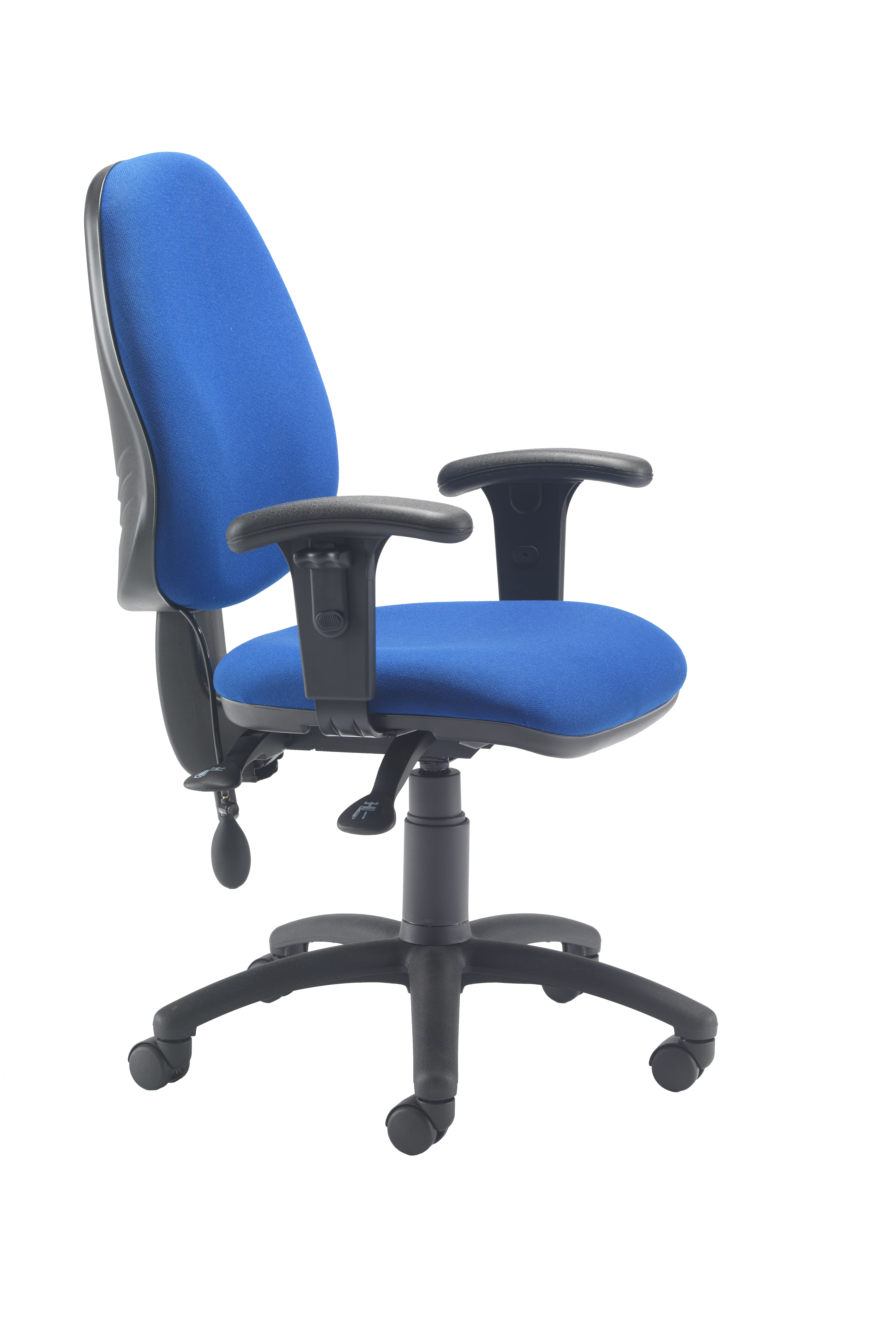 Calypso Ergo 2 Lever Office Chair with Lumbar Pump | Adjustable Arms | Royal Blue thumbnail 3