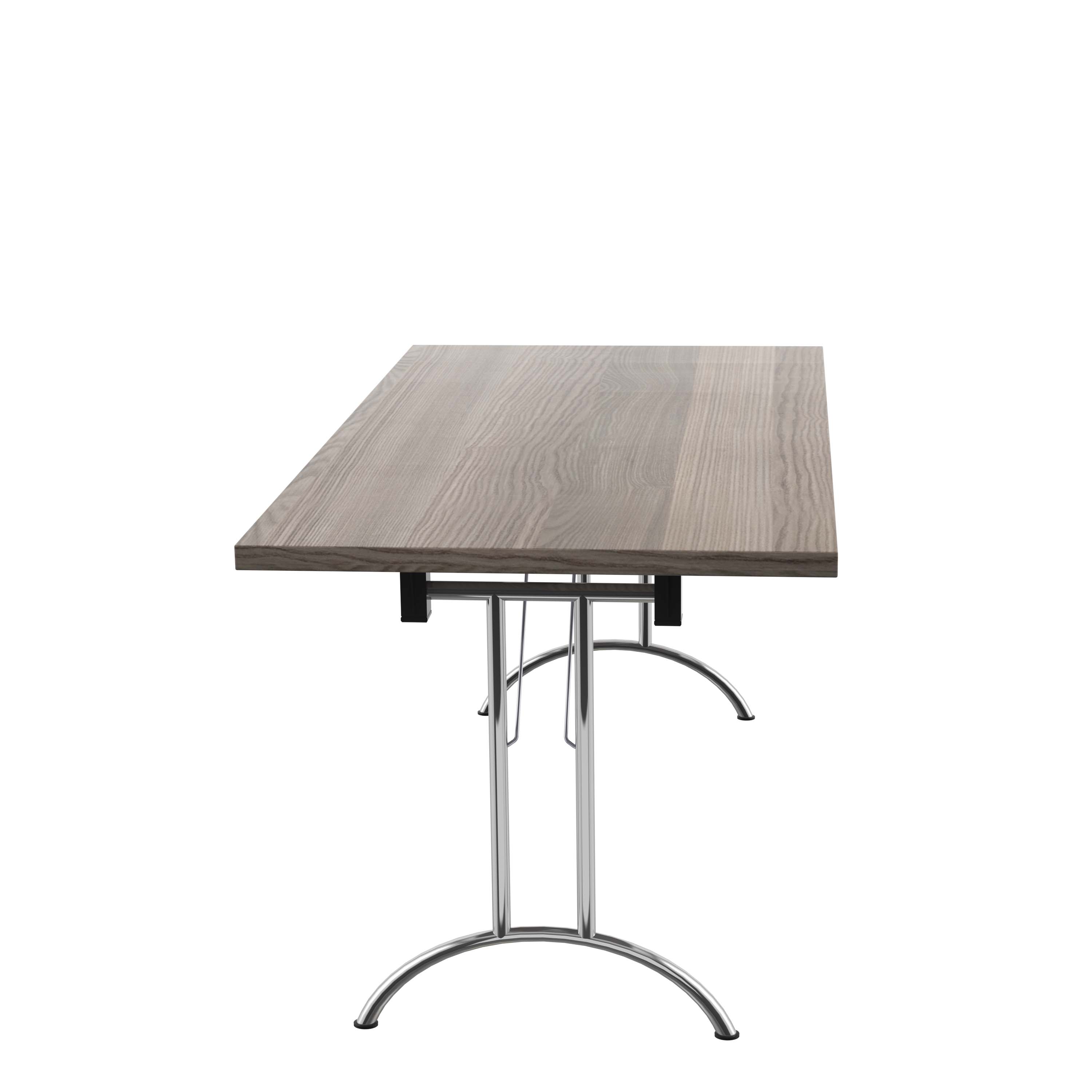 One Union Rectangular Folding Table (FSC) | 1600 X 800 | Grey Oak/Silver thumbnail 4