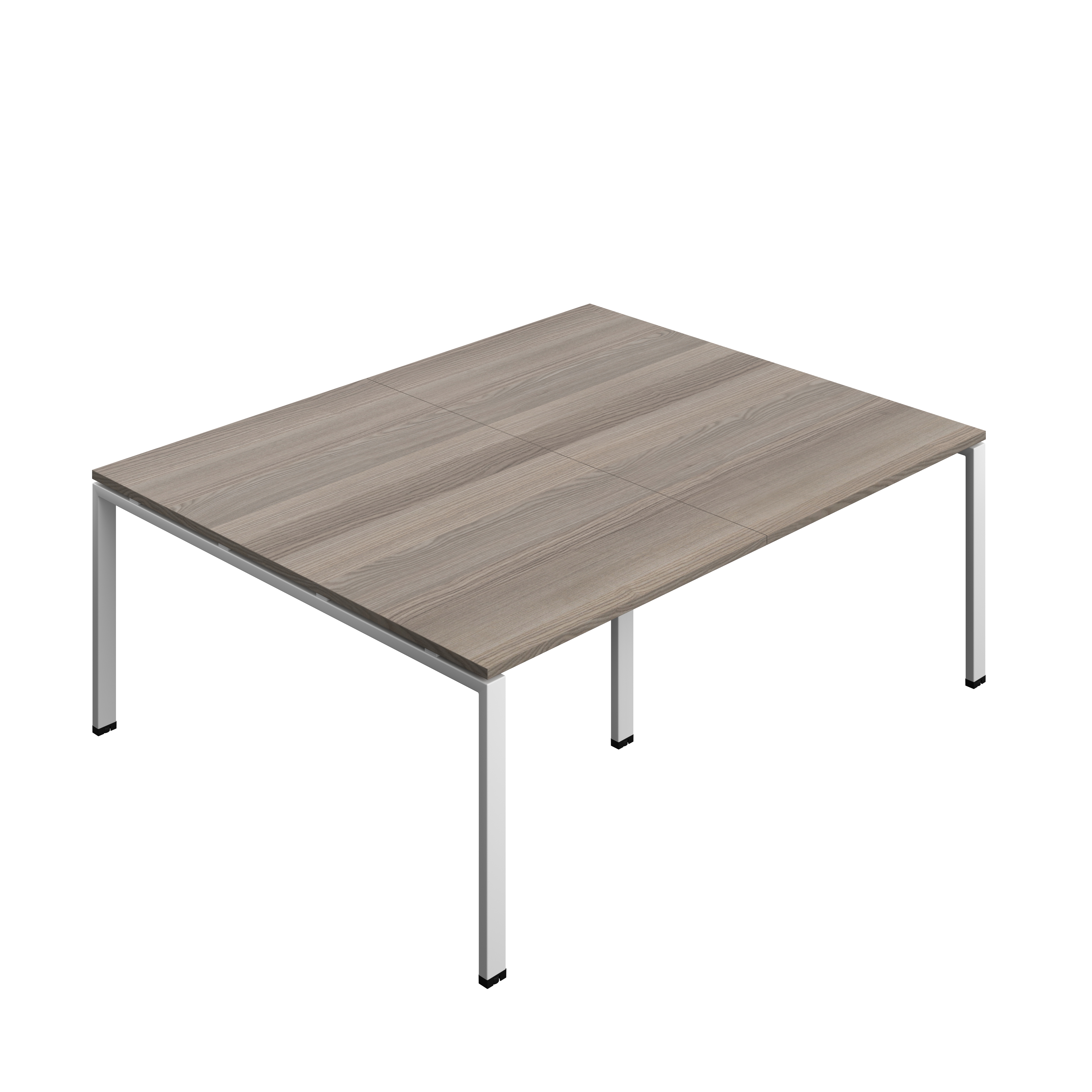 Synergy Meeting Table (FSC) : Goal Post Leg : 2000 | 1600 | Grey Oak/Silver