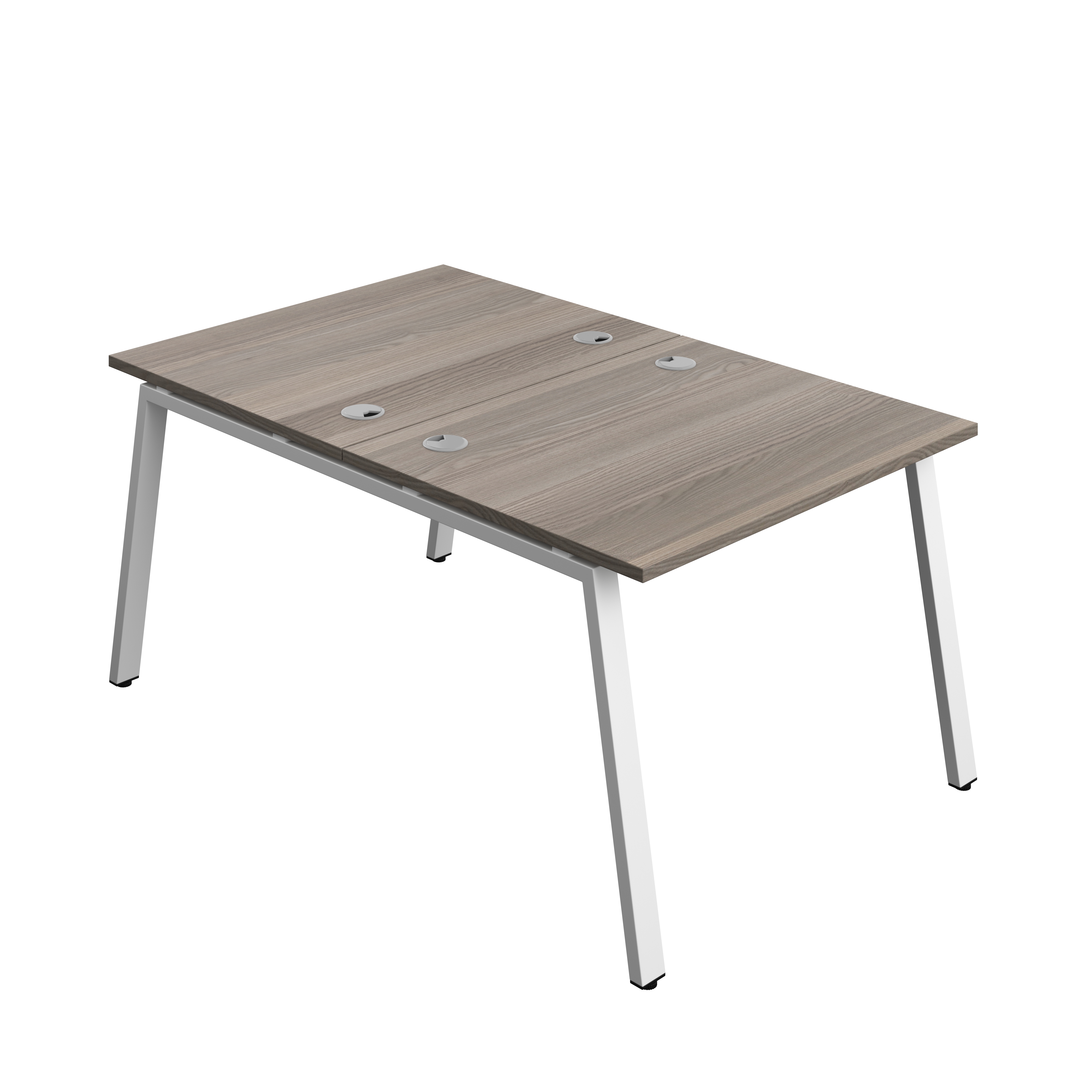Synergy Bench with Cable Ports: 2 Person (FSC) : A-Frame Leg : 1000 | 800 | Grey Oak/White