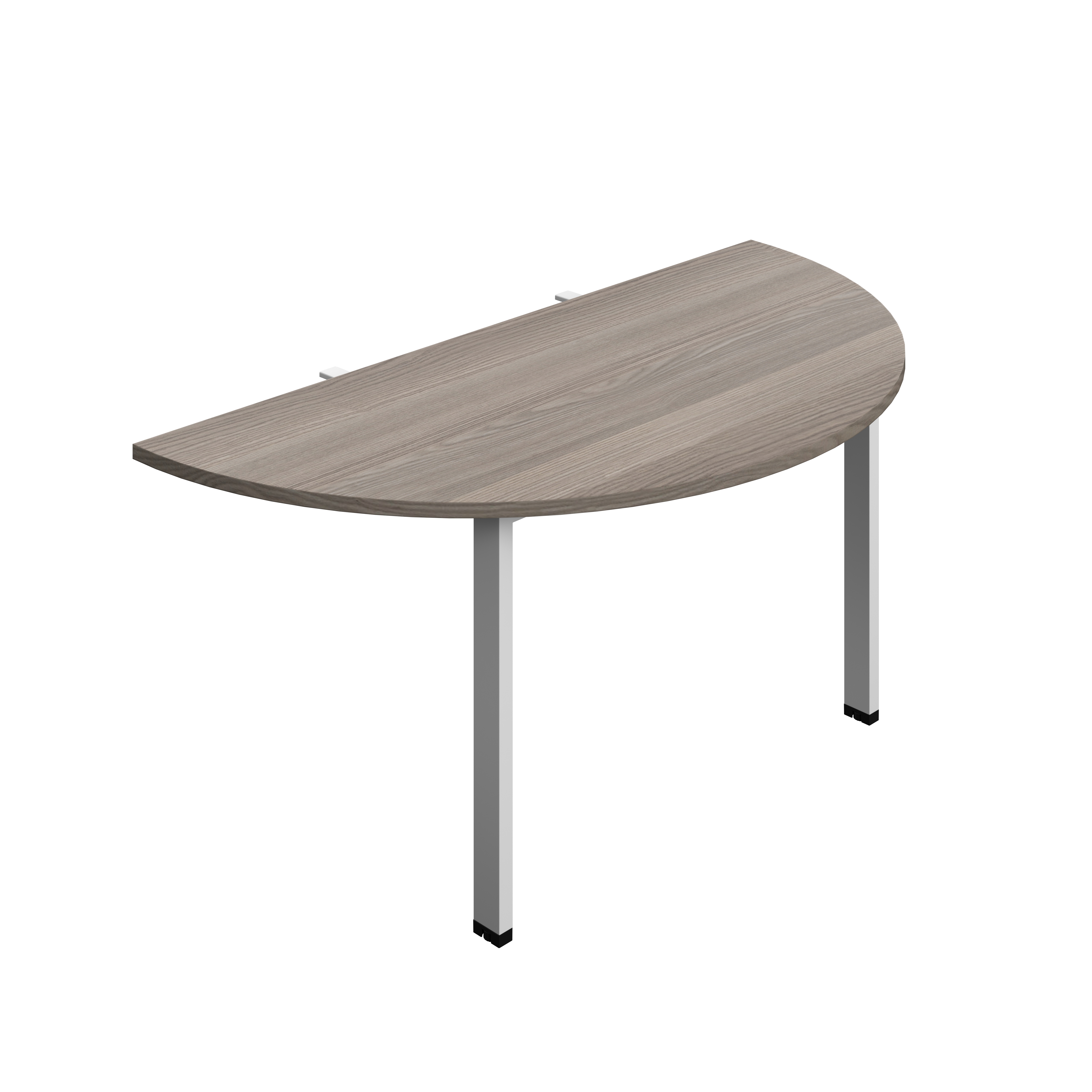 Synergy Screen Depth D-End Single Person Bench : Goal Post Leg : 1400 | 800 | Grey Oak/Silver