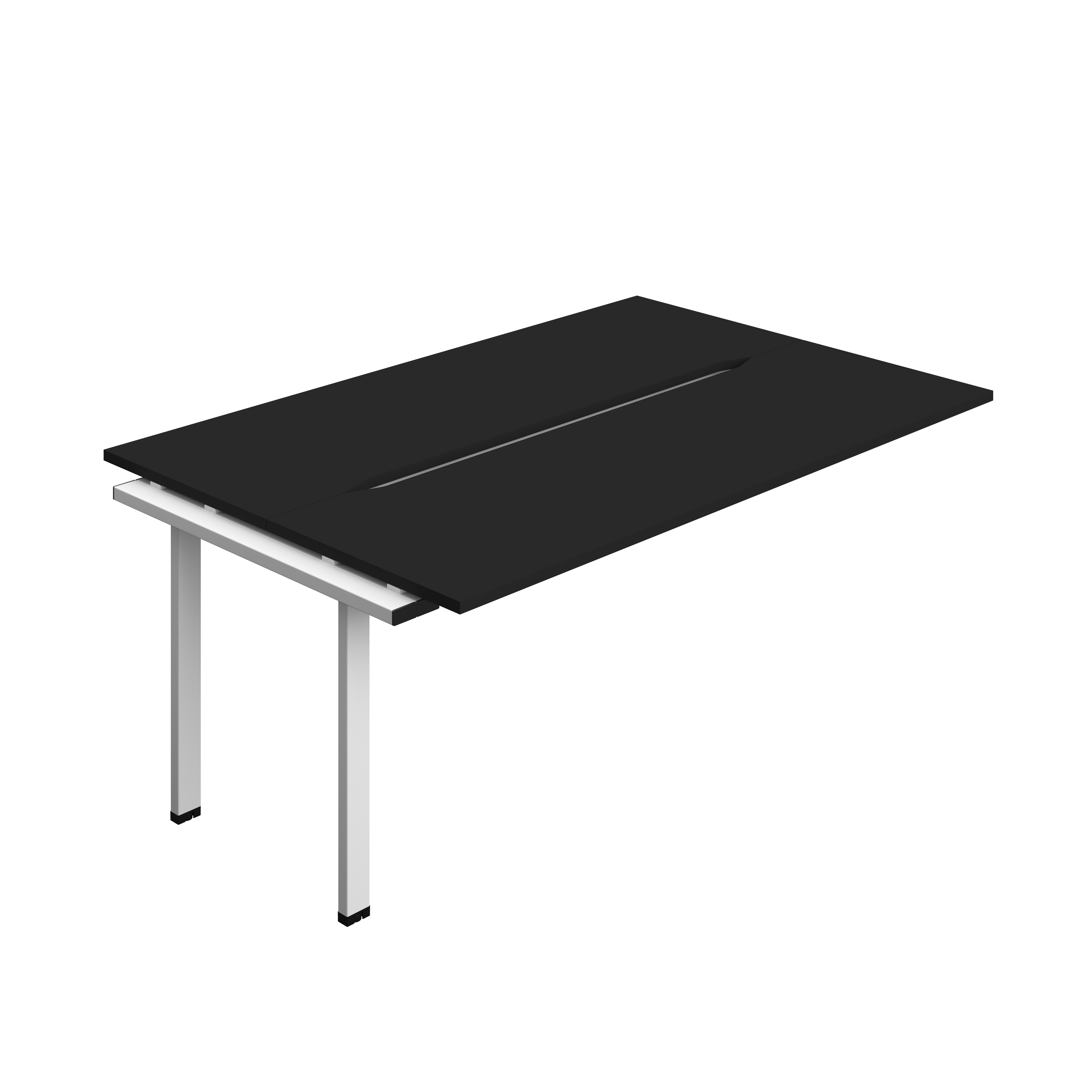 Synergy Bench Extension with Cut Out: 2 Person (FSC) : 1800 | 600 | Black/White