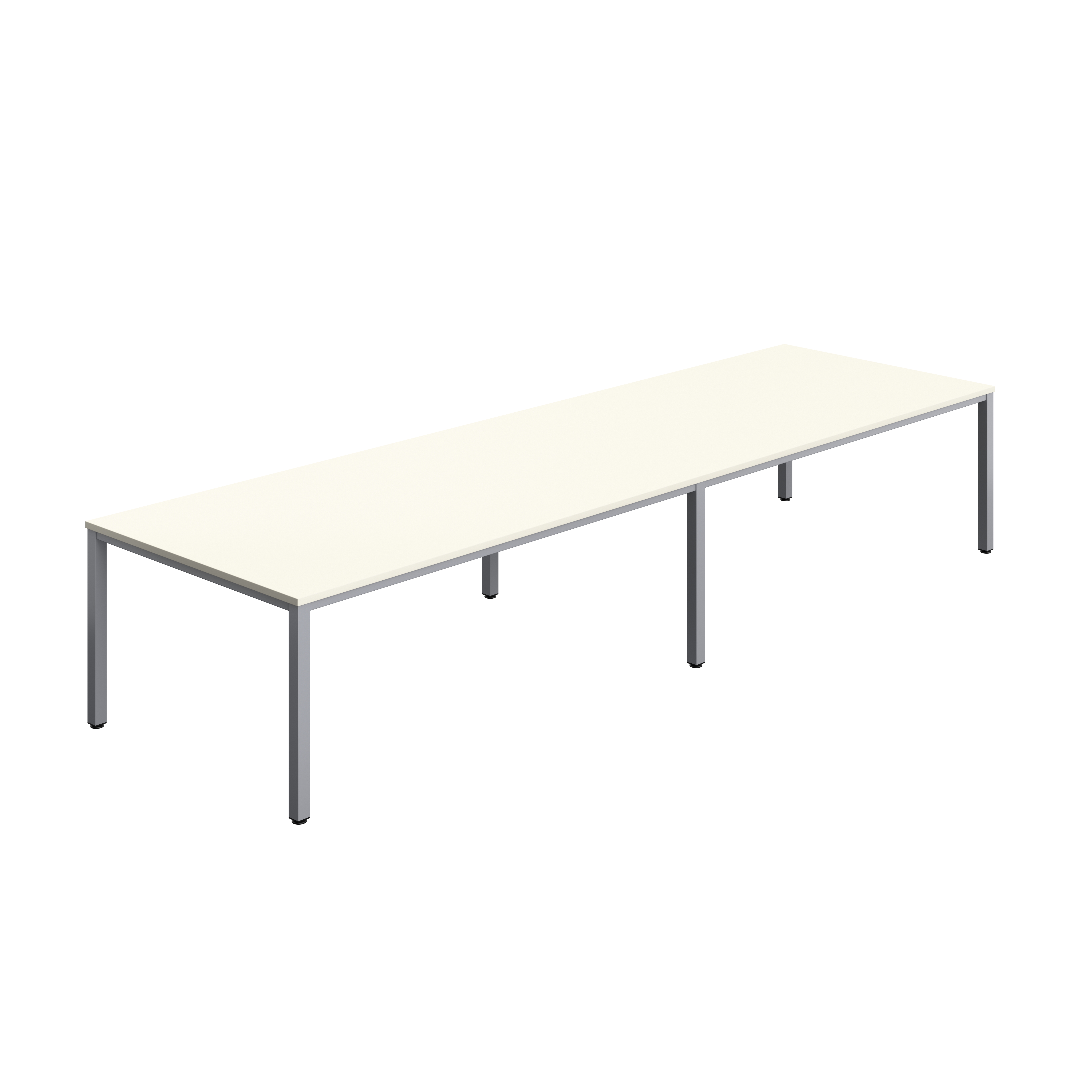 Fraction Infinity Rectangular Meeting Table (FSC) | 4000 X 1200 | White/Silver
