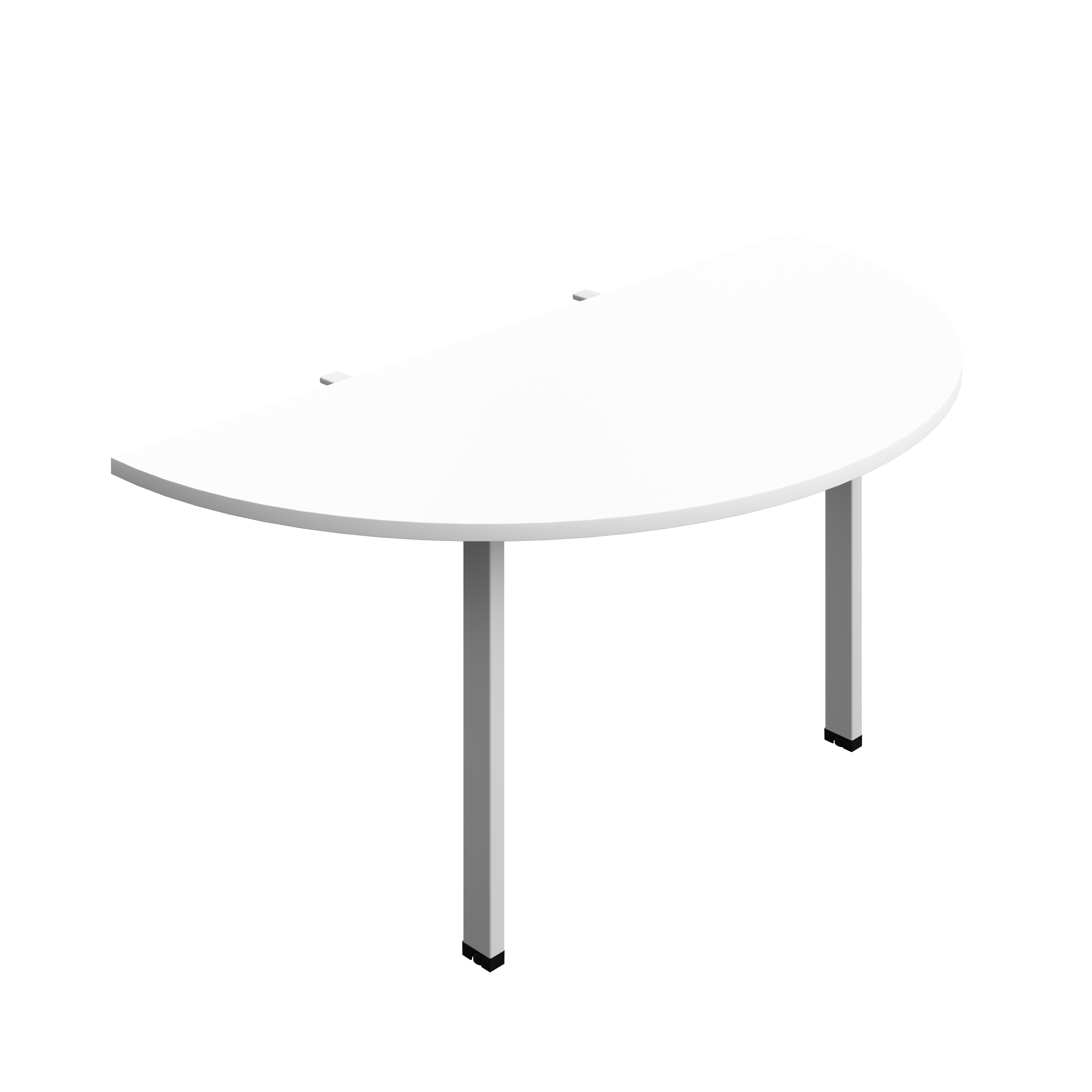 Synergy Screen Depth D-End Single Person Bench : Goal Post Leg : 1600 | 800 | White/Silver