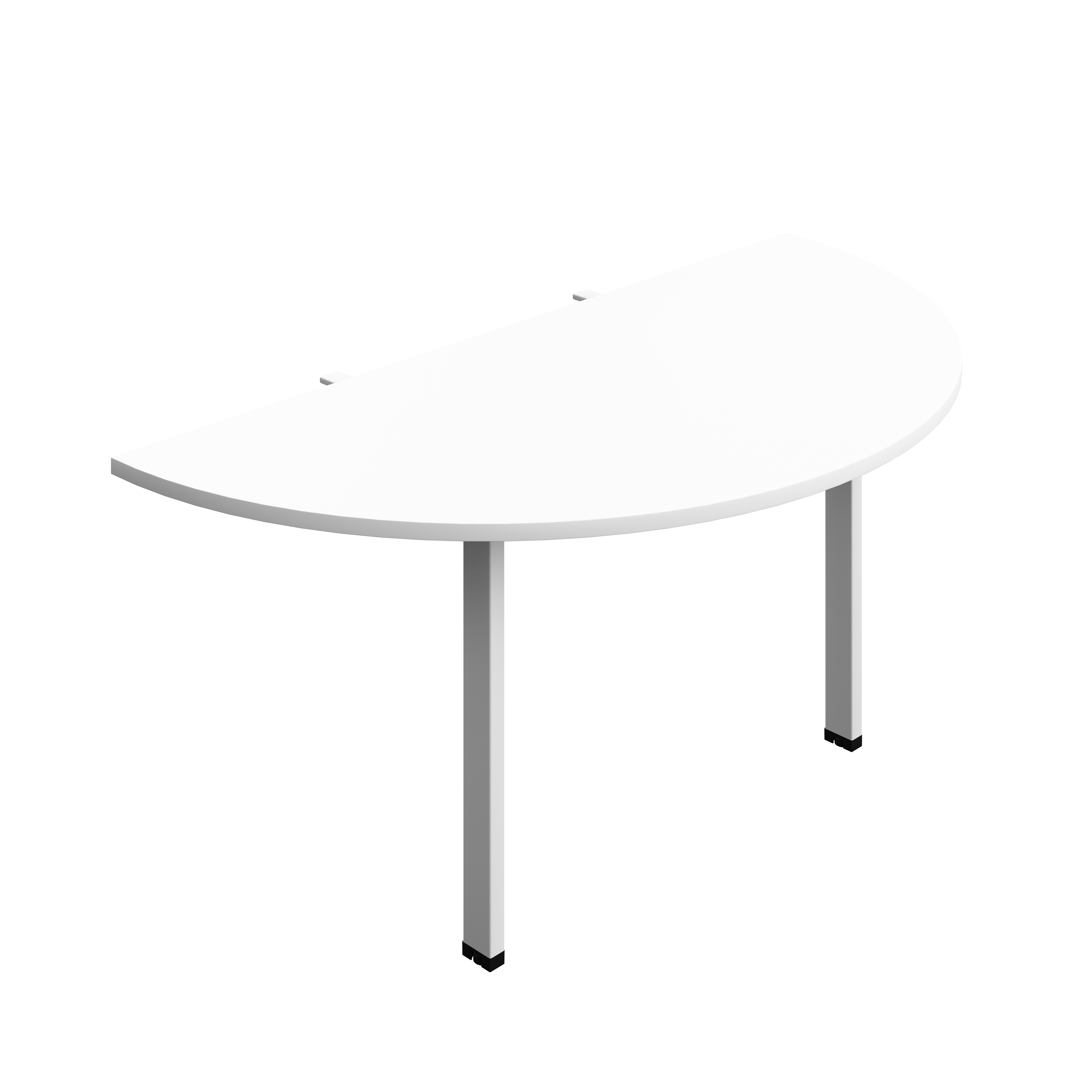 Synergy Screen Depth D-End Single Person Bench : Goal Post Leg : 1600 | 800 | White/White