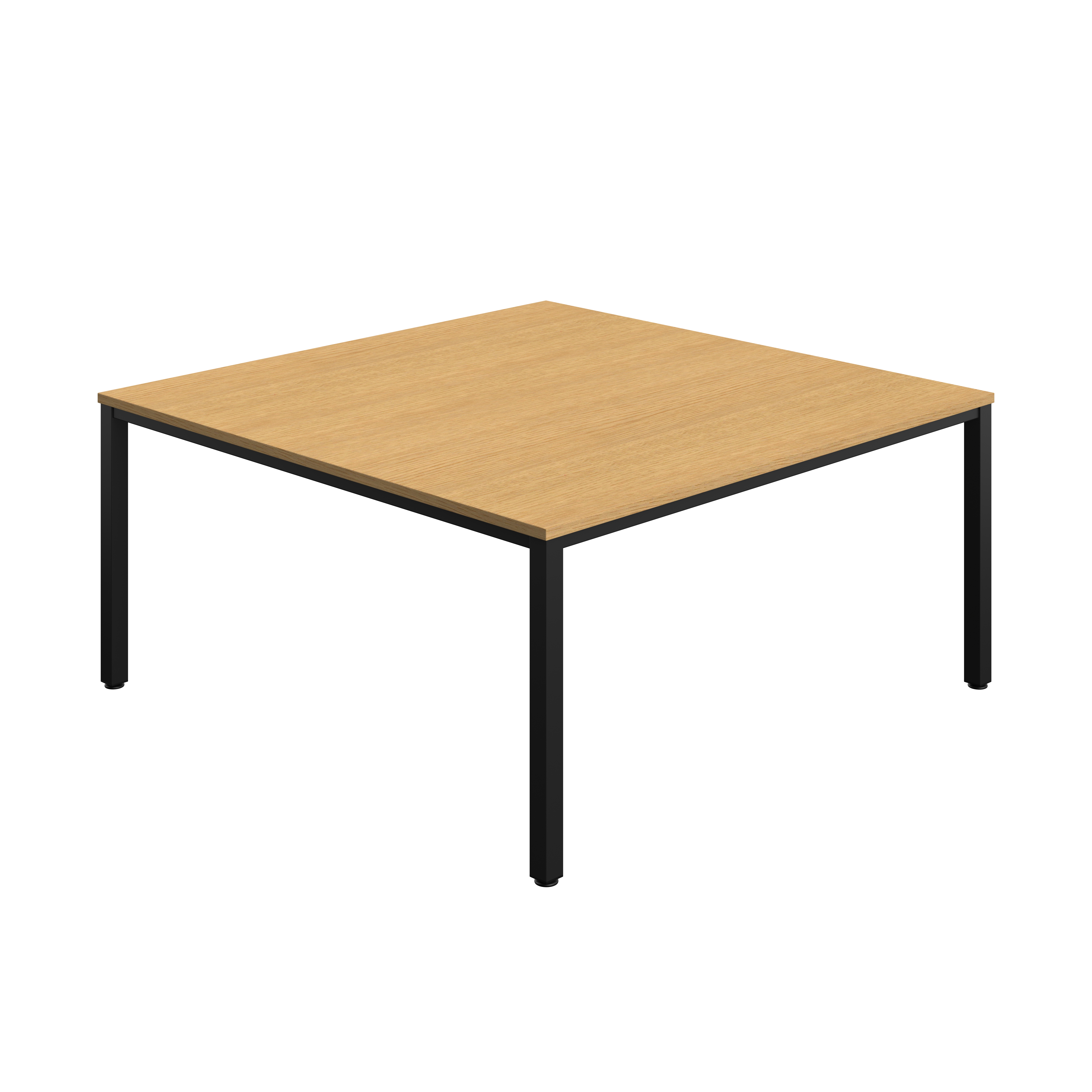 Fraction Infinity Square Meeting Table (FSC) | 1600 X 1600 | Sorano Oak/Black