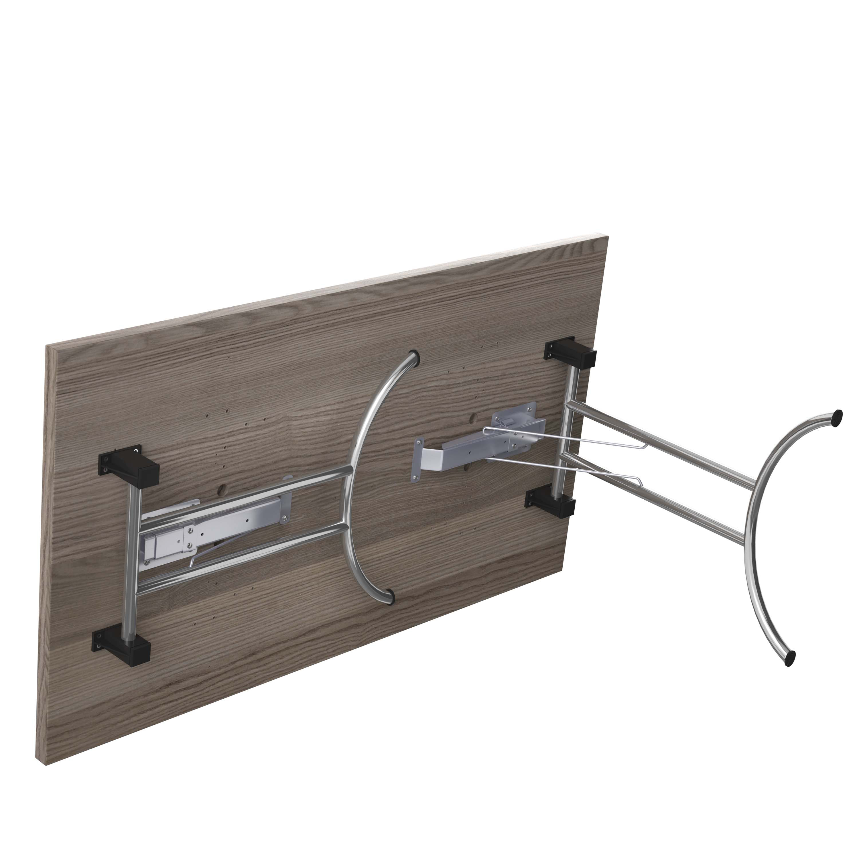 One Union Rectangular Folding Table (FSC) | 1400 X 800 | Grey Oak/Silver thumbnail 4