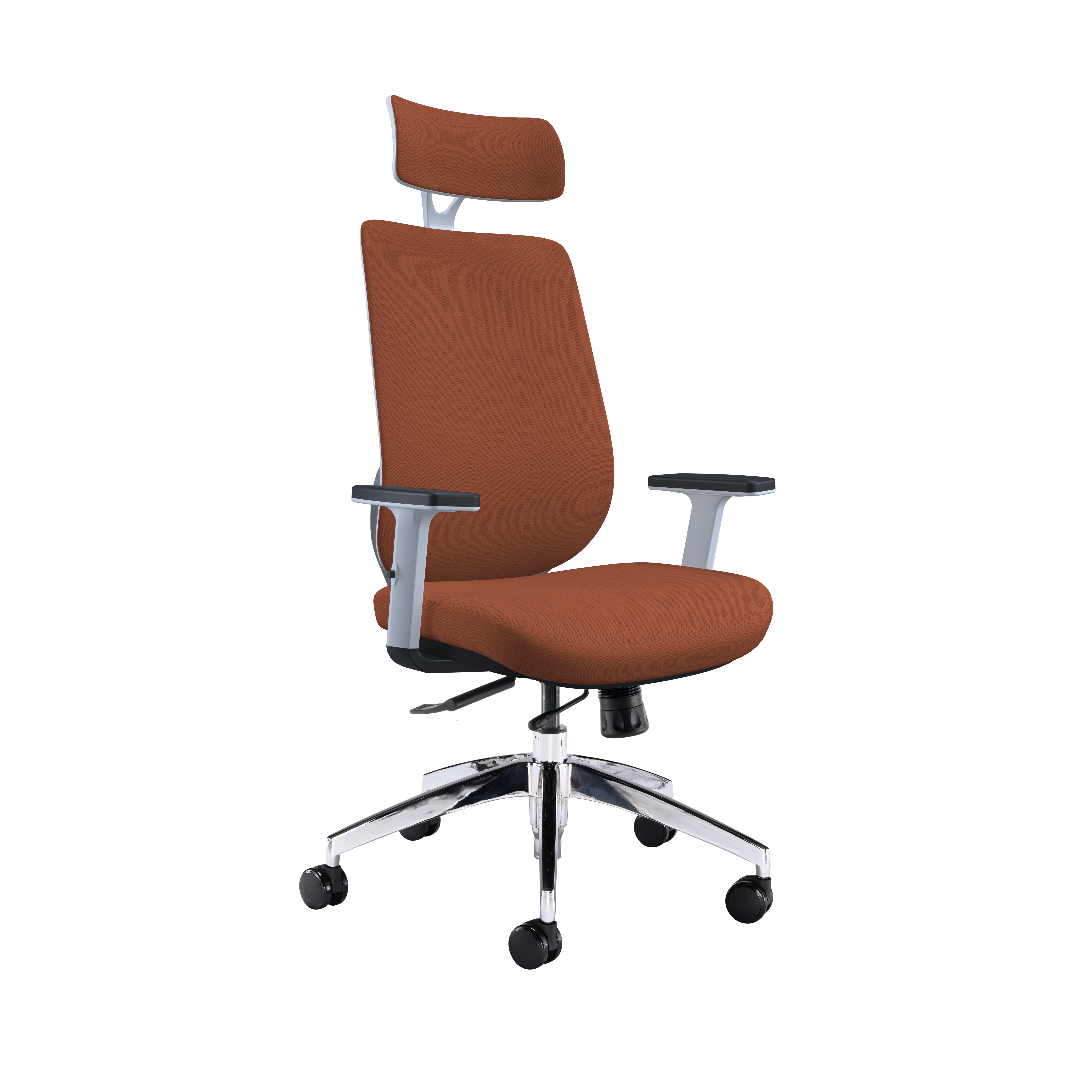 Maldini High Back Office Chair | Orange/White
