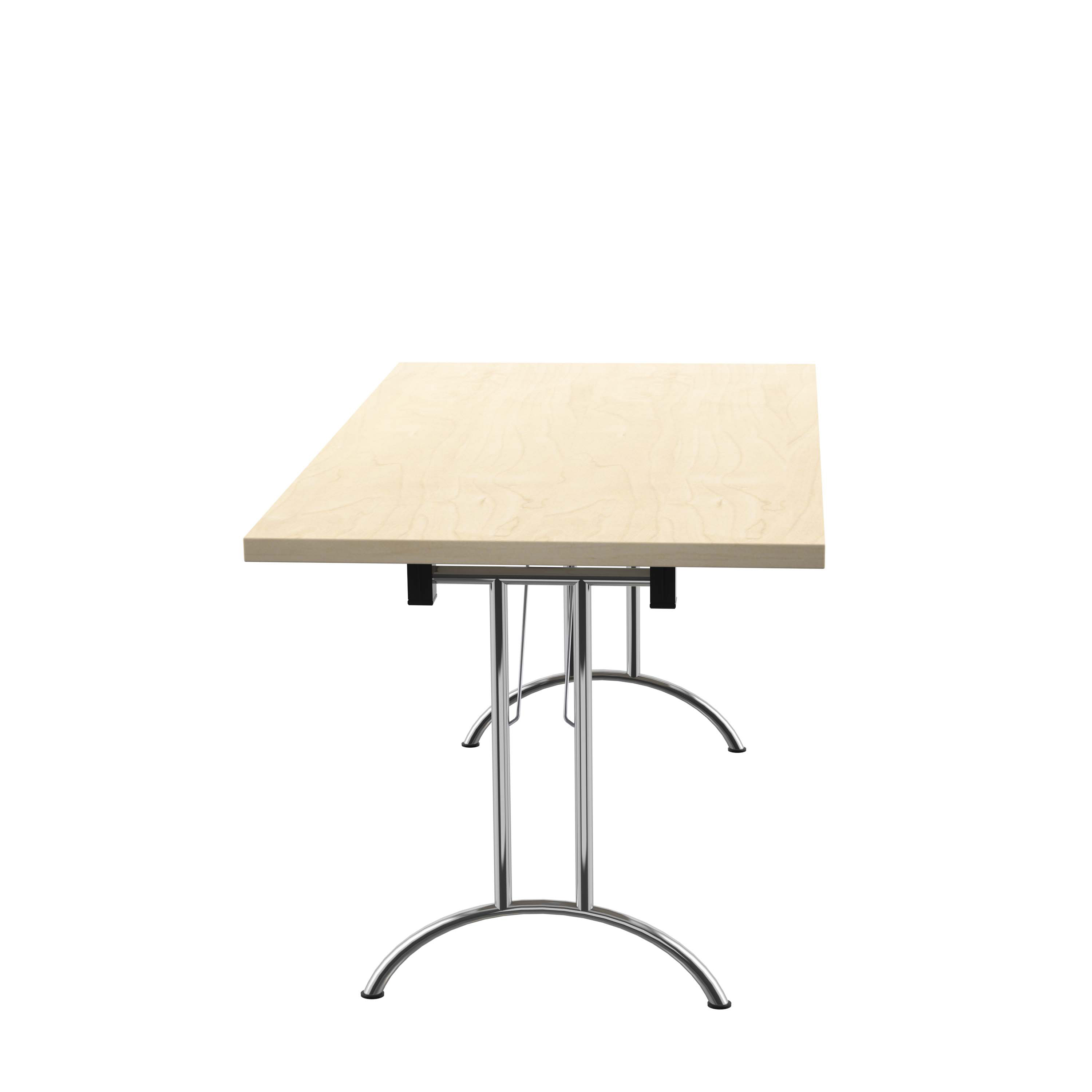 One Union Rectangular Folding Table (FSC) | 1400 X 800 | Maple/Silver thumbnail 3
