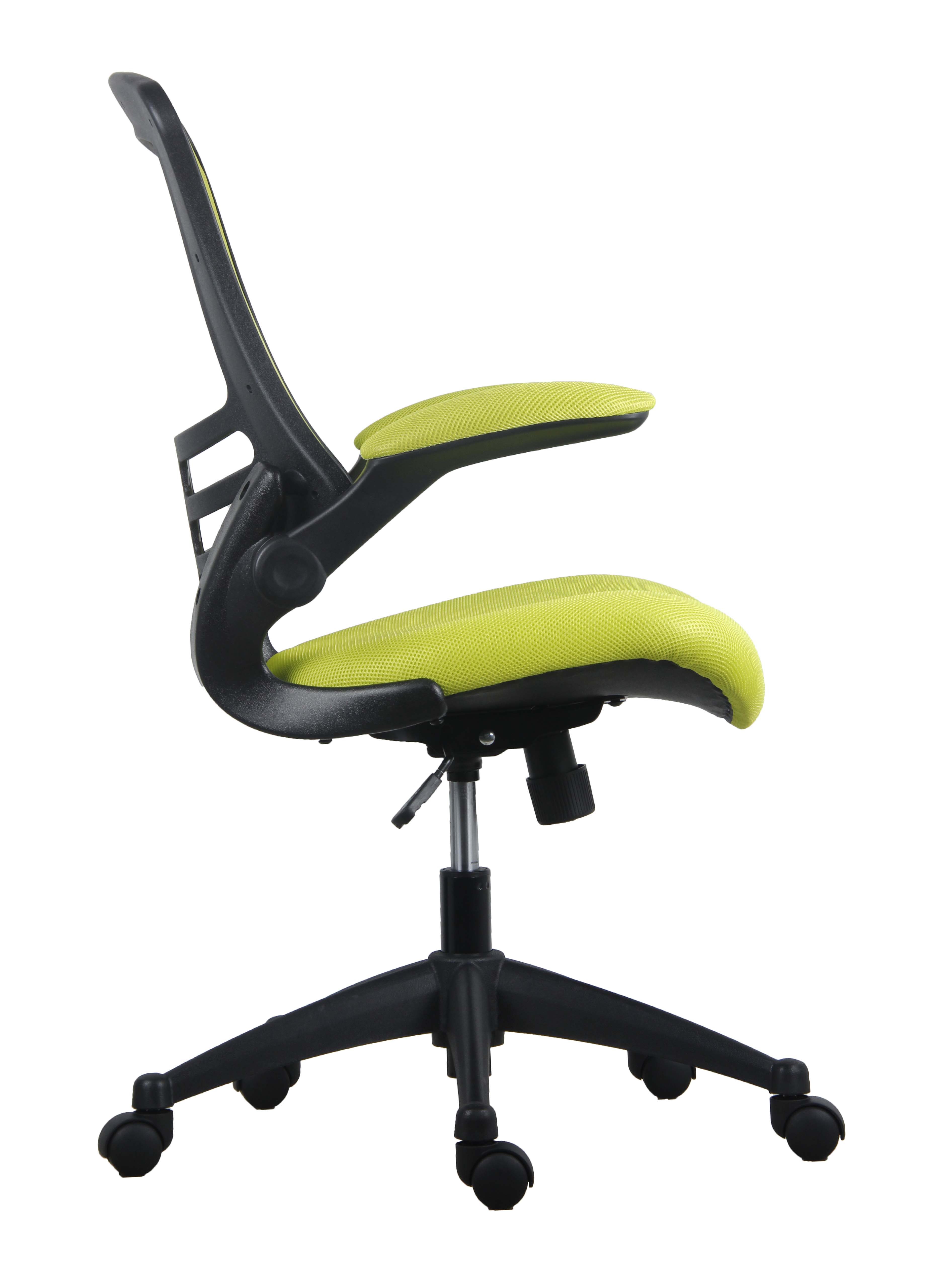 Marlos Mesh Back Office Chair with Folding Arms | Green thumbnail 3