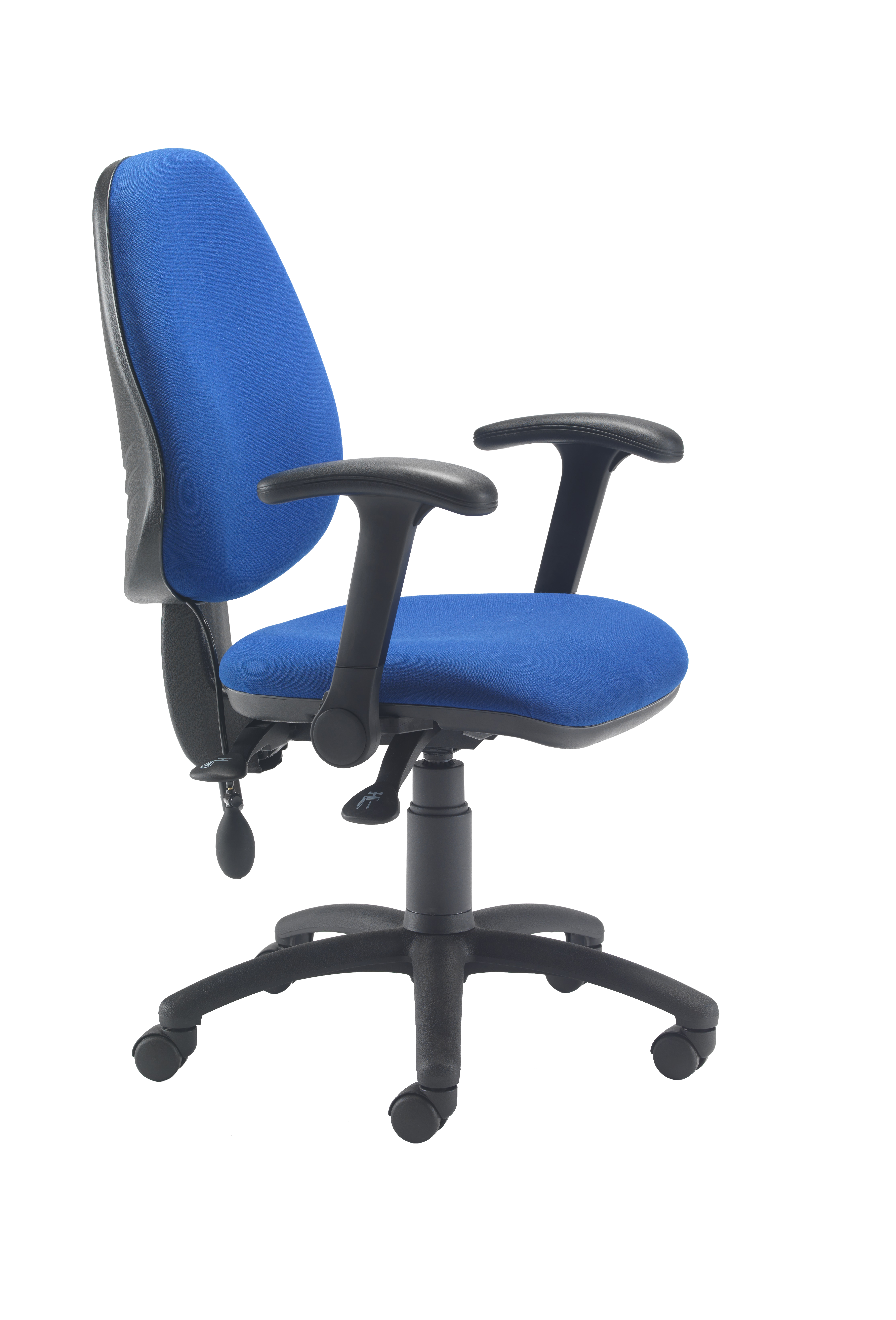 Calypso Ergo 2 Lever Office Chair with Lumbar Pump | Folding Arms | Royal Blue thumbnail 3