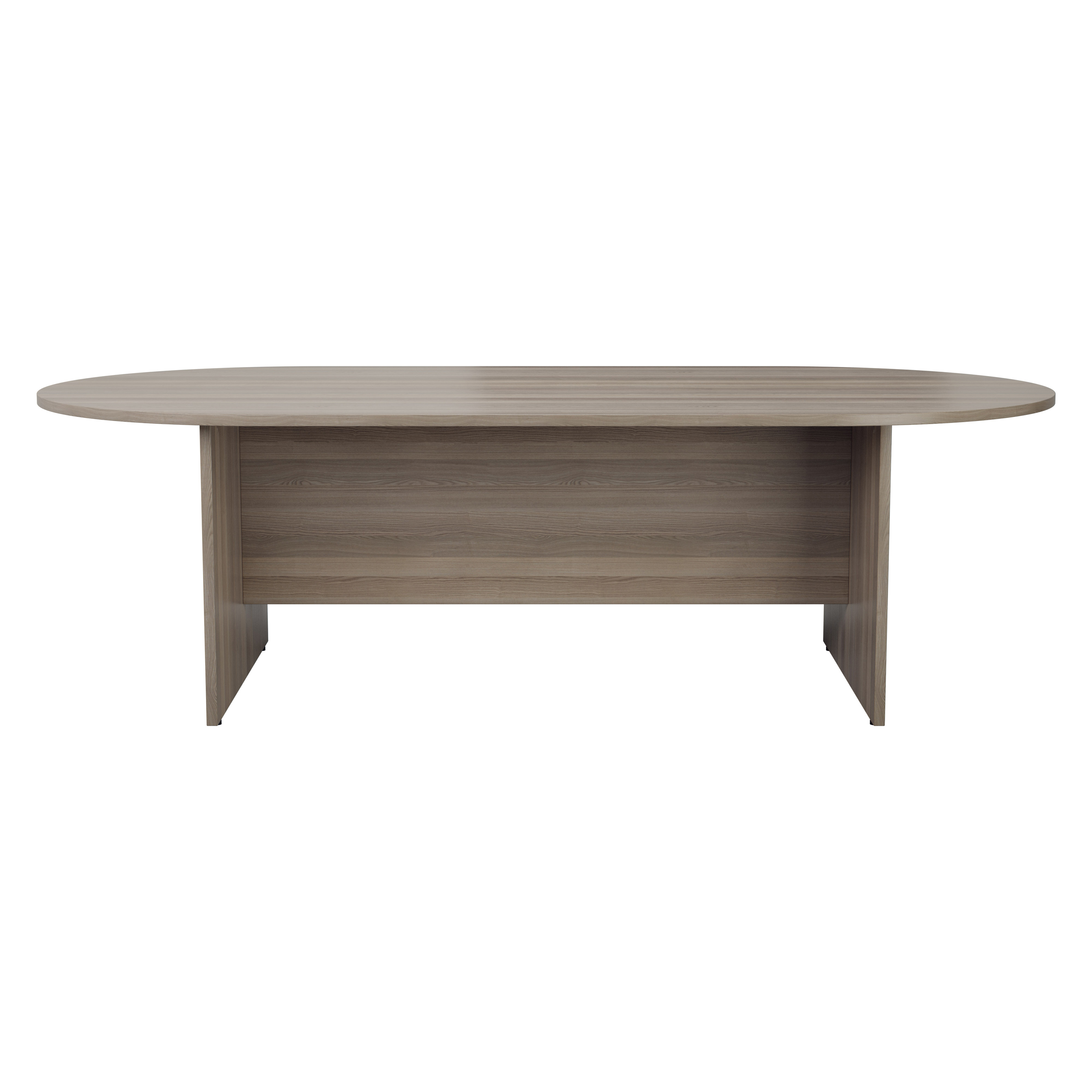 D-End Meeting Table (FSC) | 2400mm | Grey Oak thumbnail 2