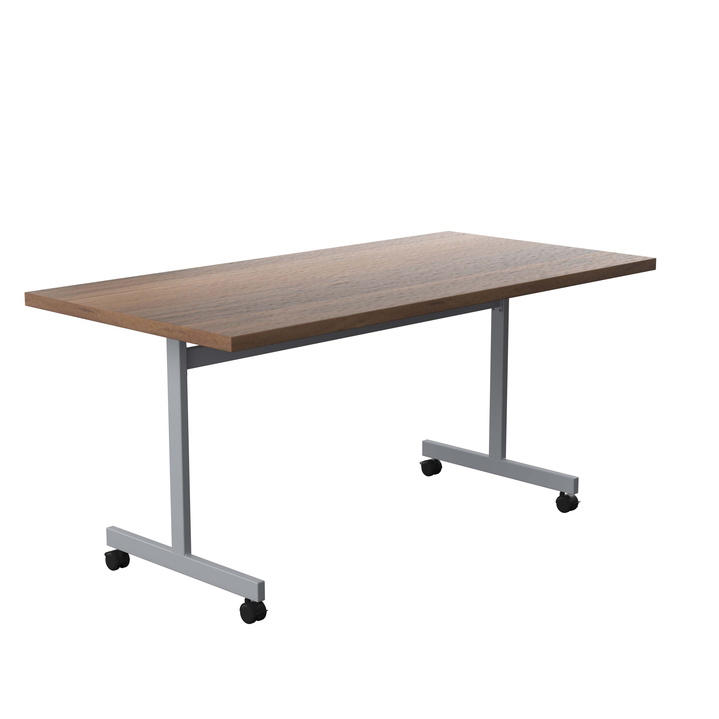One Eighty Rectangular Tilting Table (FSC) | 1600 X 800 | Dark Walnut/Silver