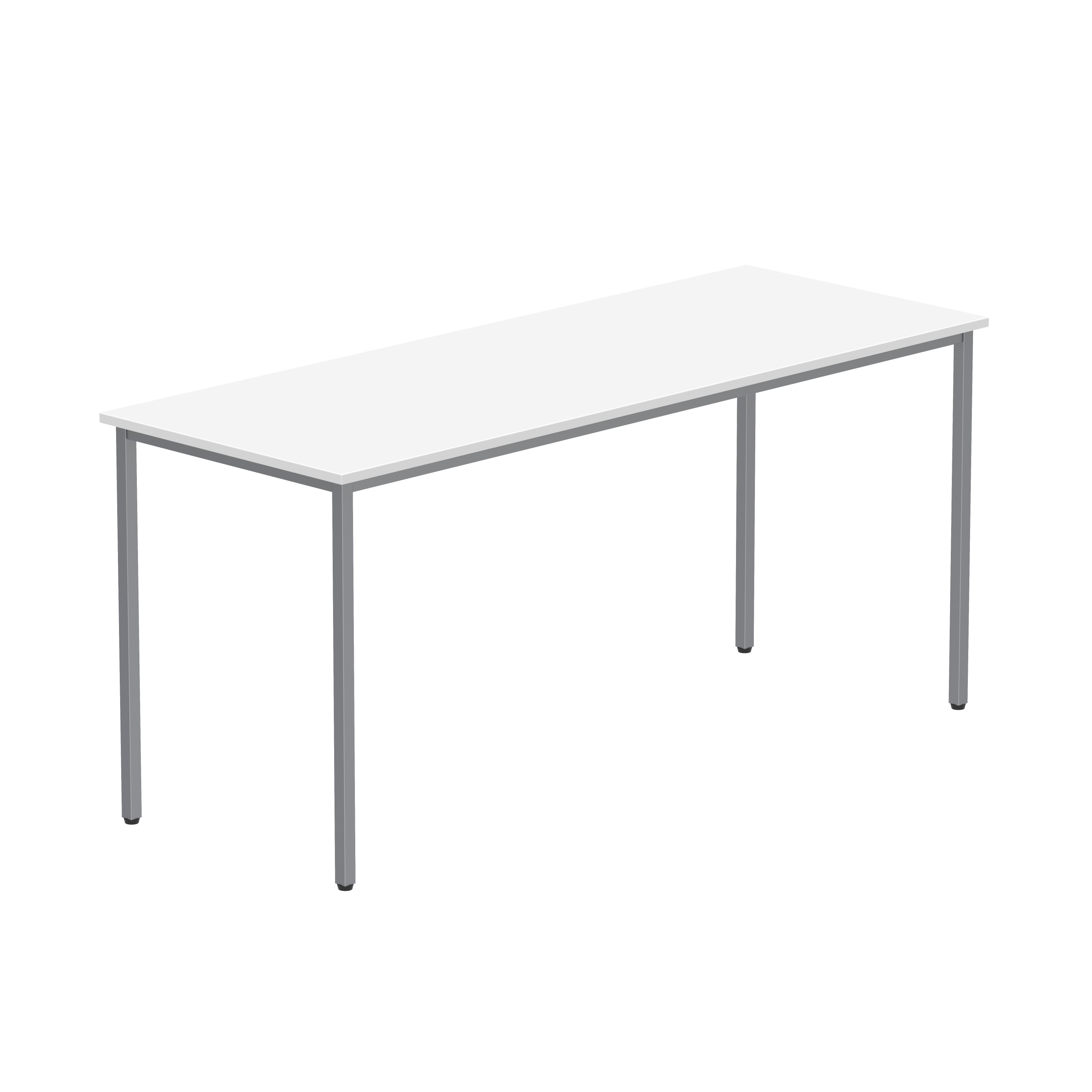 Office Rectangular Multi-Use Table (FSC) | 1600X600 | Arctic White/Silver thumbnail 6