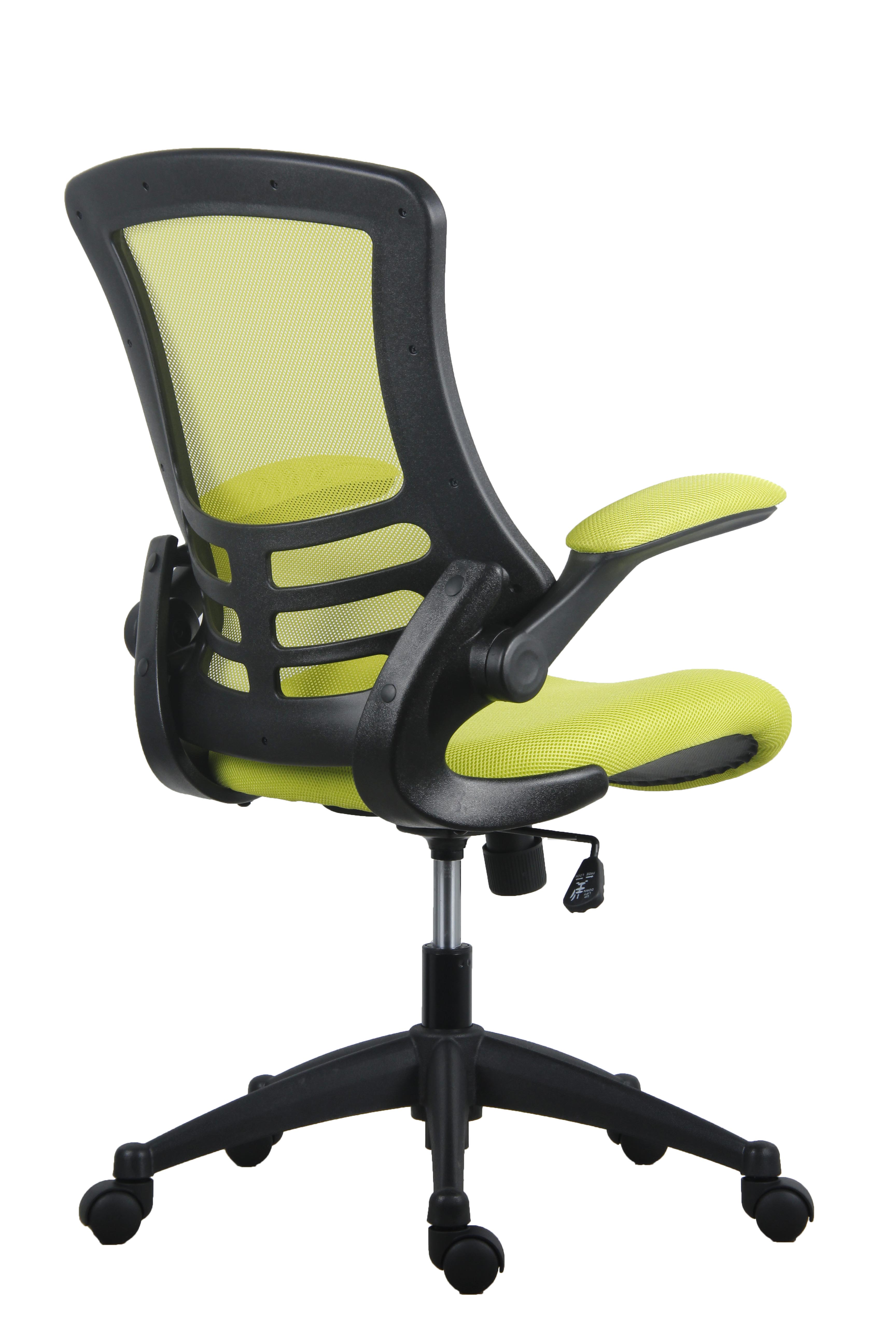 Marlos Mesh Back Office Chair with Folding Arms | Green thumbnail 4